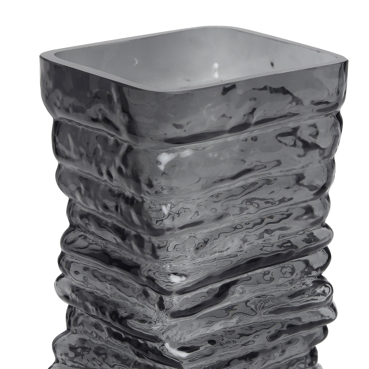 Strata Black Glass Vase