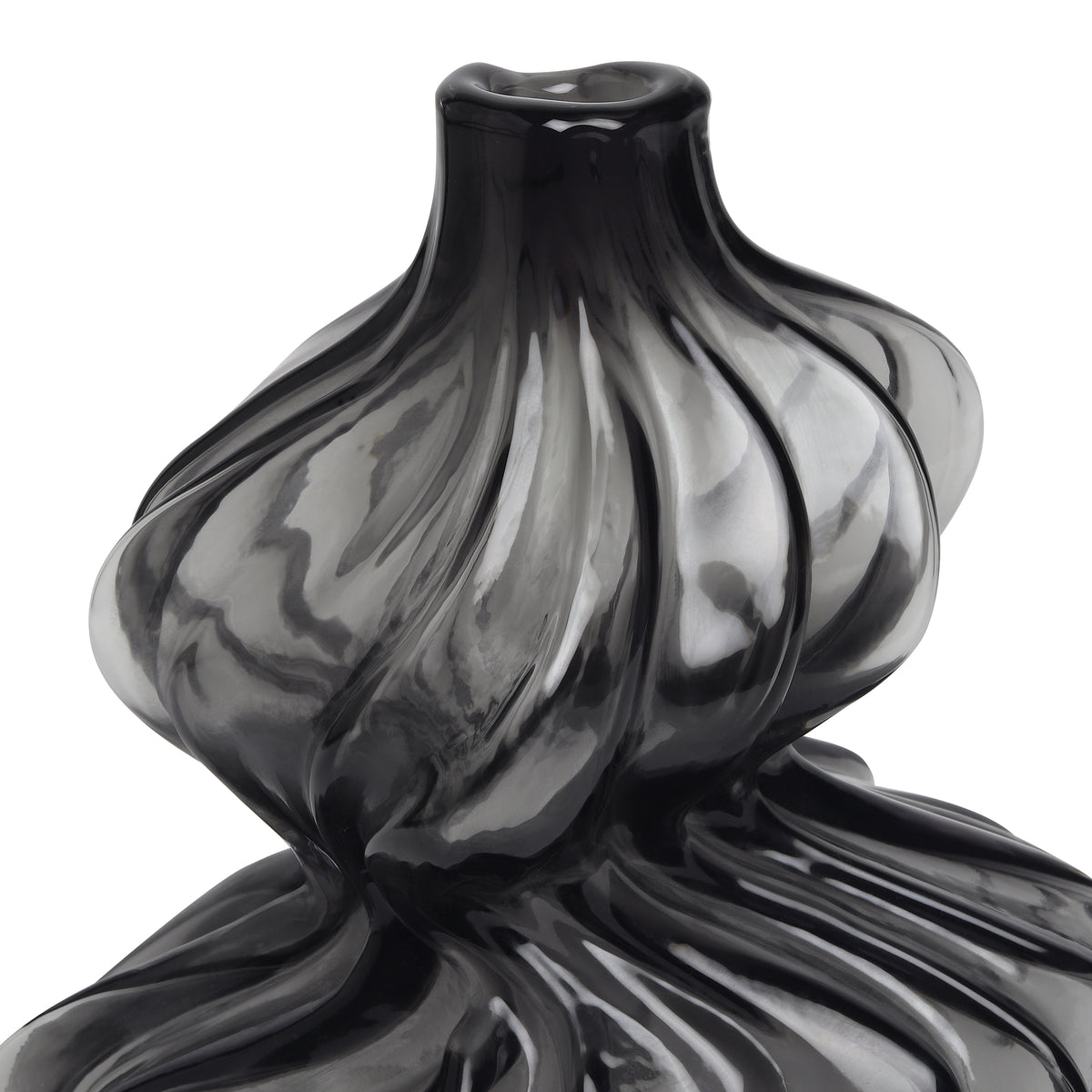 Sway  Black Glass Vase