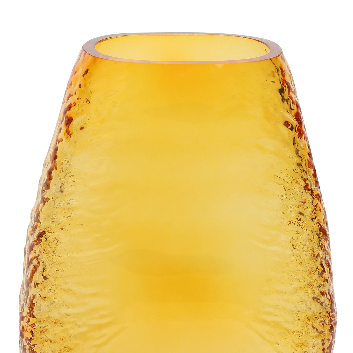 Solara Amber Crystal Vase Large