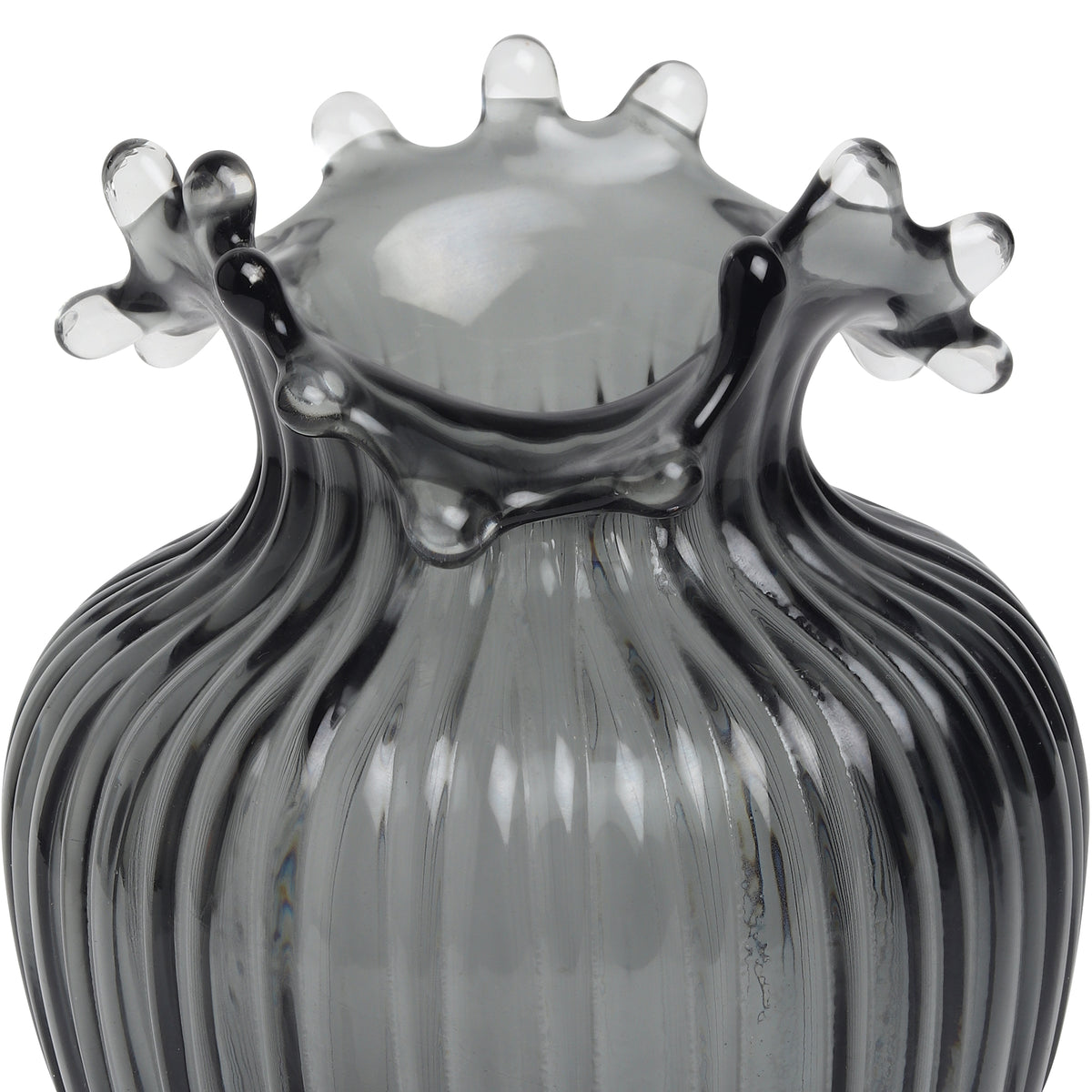 Gatsby Grey Small Glass Vase