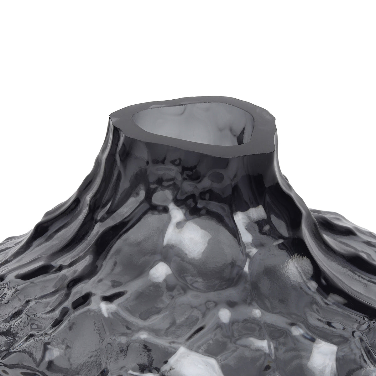 Magma Flow Grey Mediun Crystal Vase