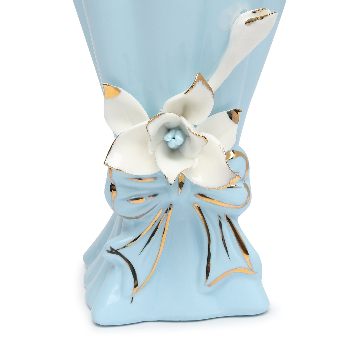 Isolde Fleur Small Blue Porcelain Vase