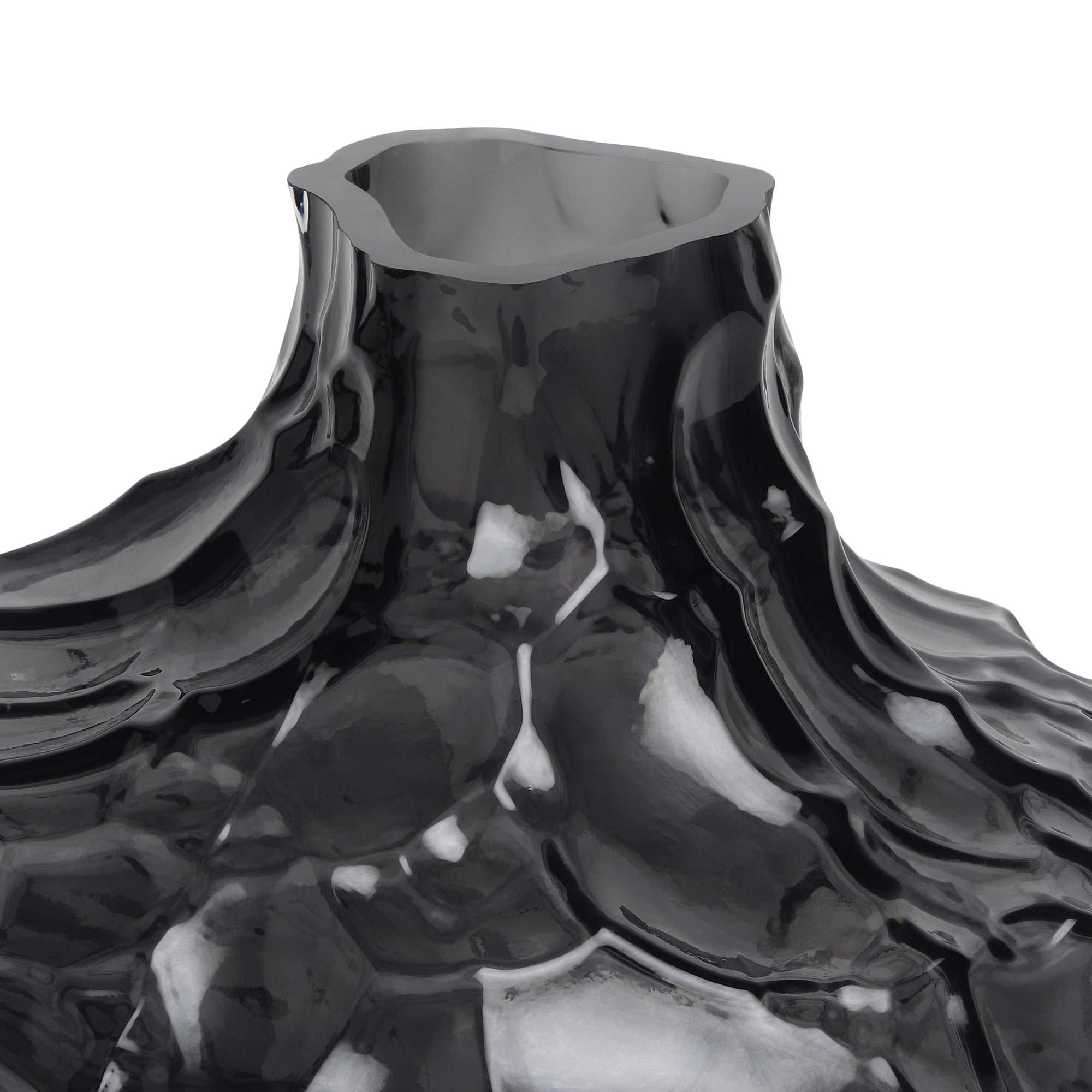 Magma Flow Grey Large Crystal Vase