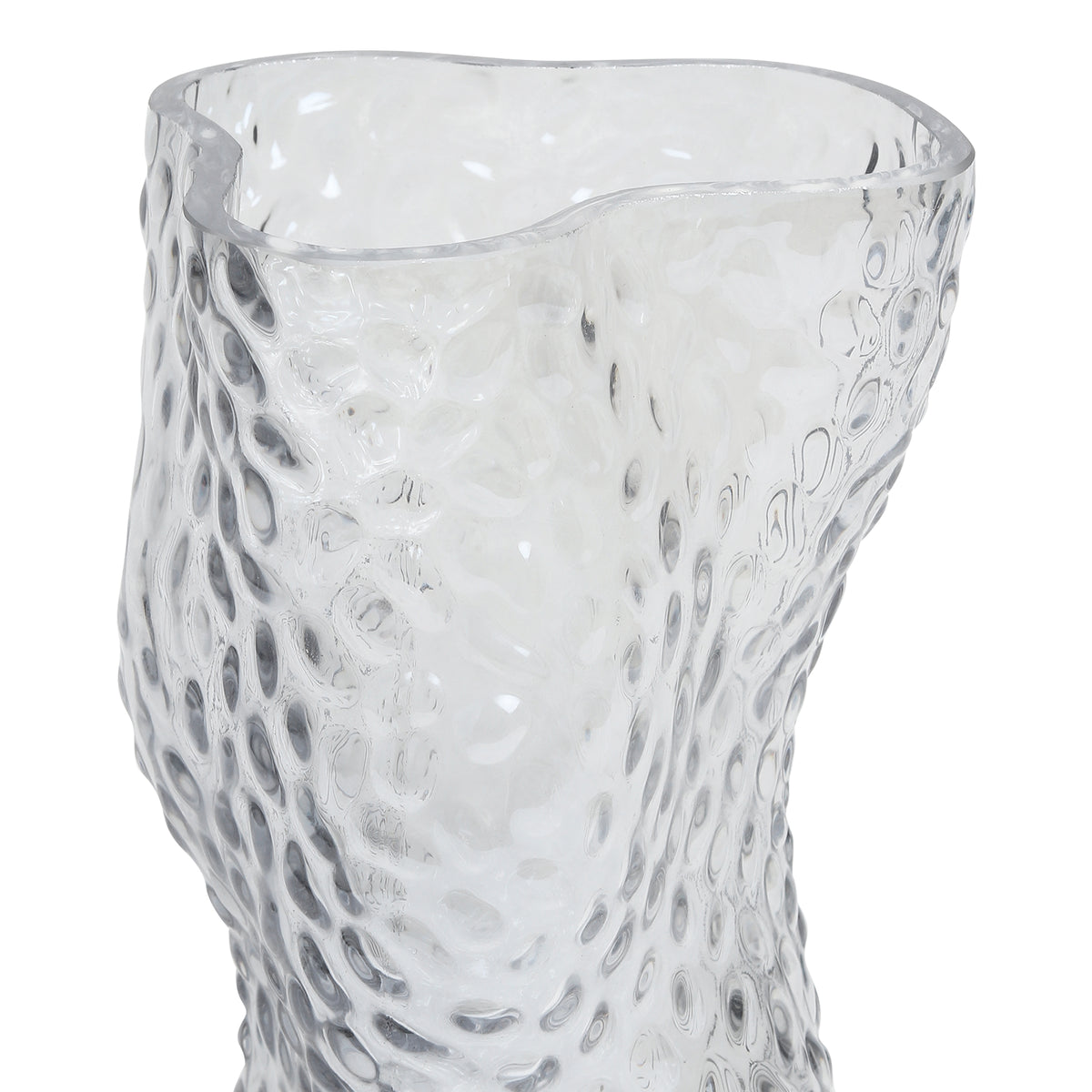 Dimple Glass Vase Black