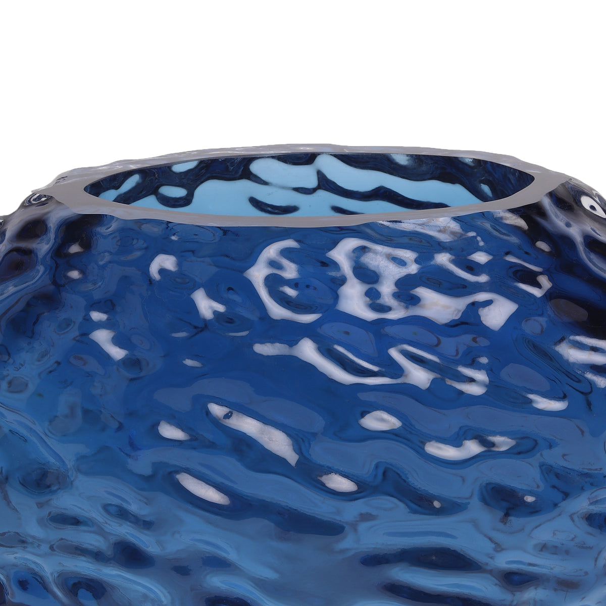 Torrent Blue Crystal Vase Short