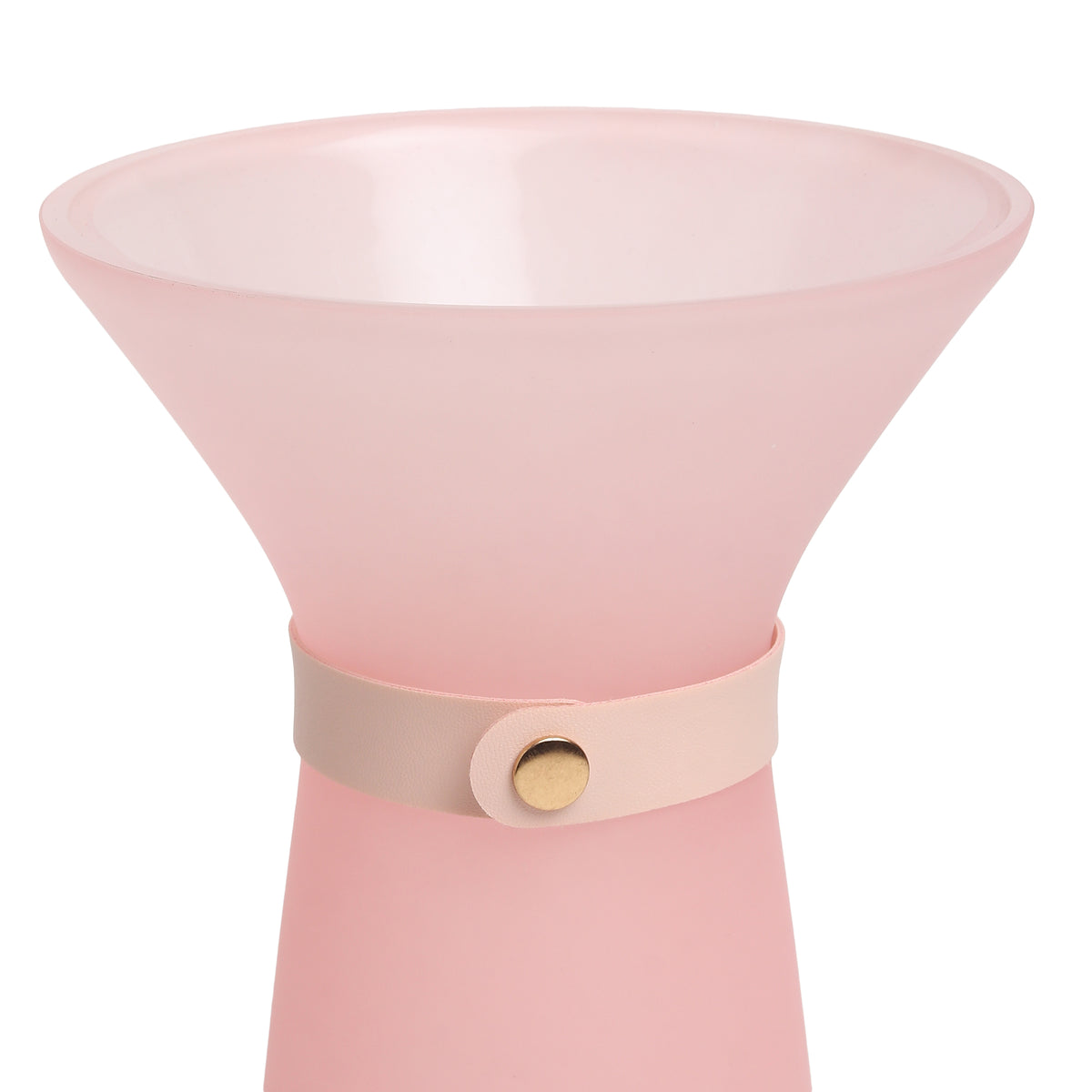 Rosette Bouquet Pink Crystal Vase