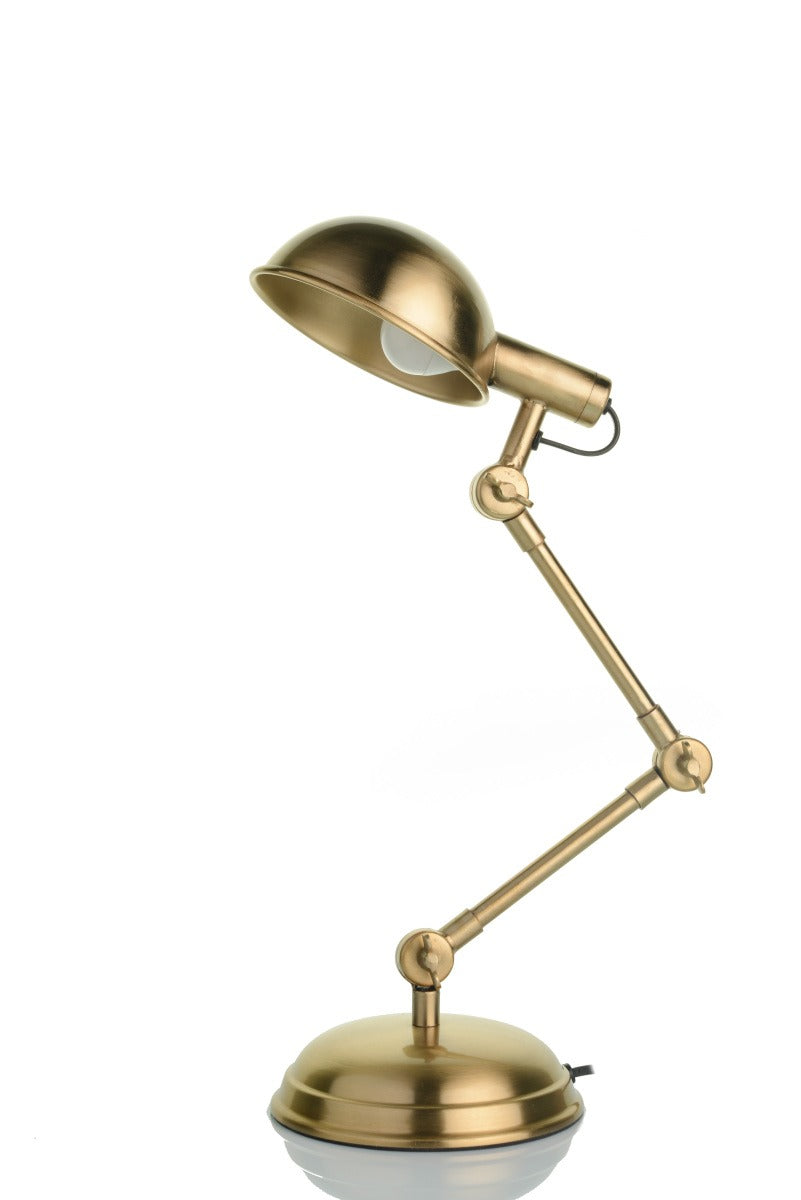 Fergal Poulsen Triple Adjustable lamp In Gold Antique Brass finish