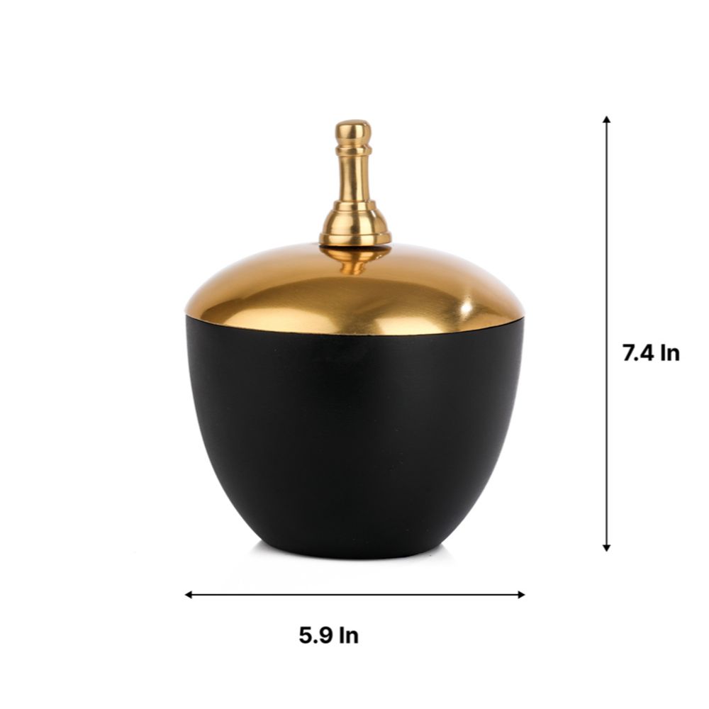 Black Metal Storage Bowl