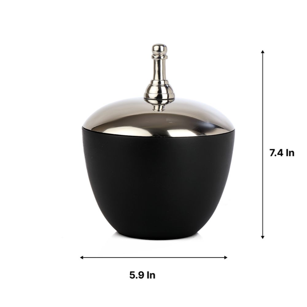 Black Metal Storage Bowl