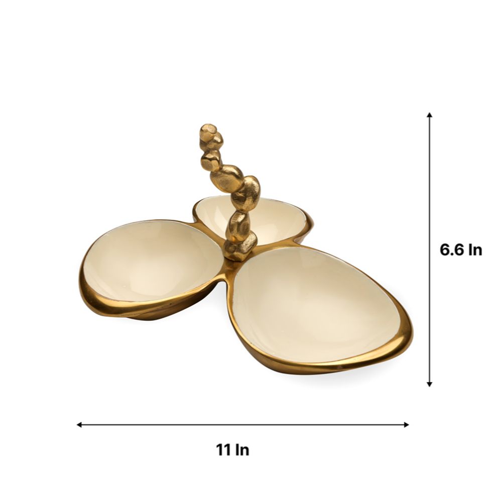 Stones Servingware - Triple Bowl Platter