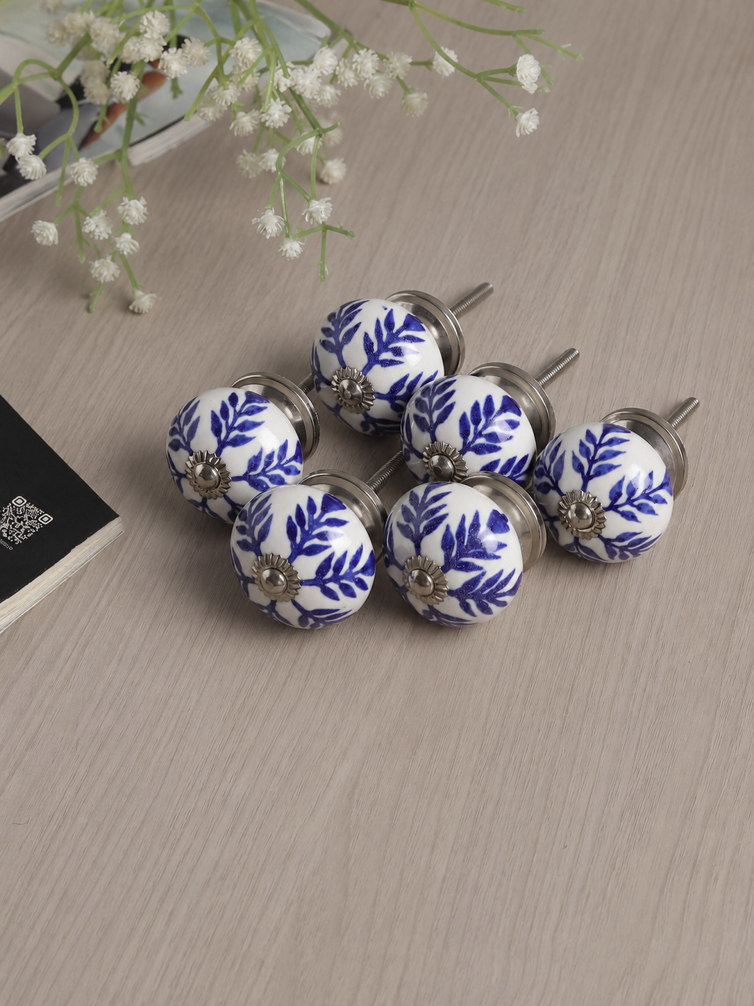 Ink Petal Knob set of 6
