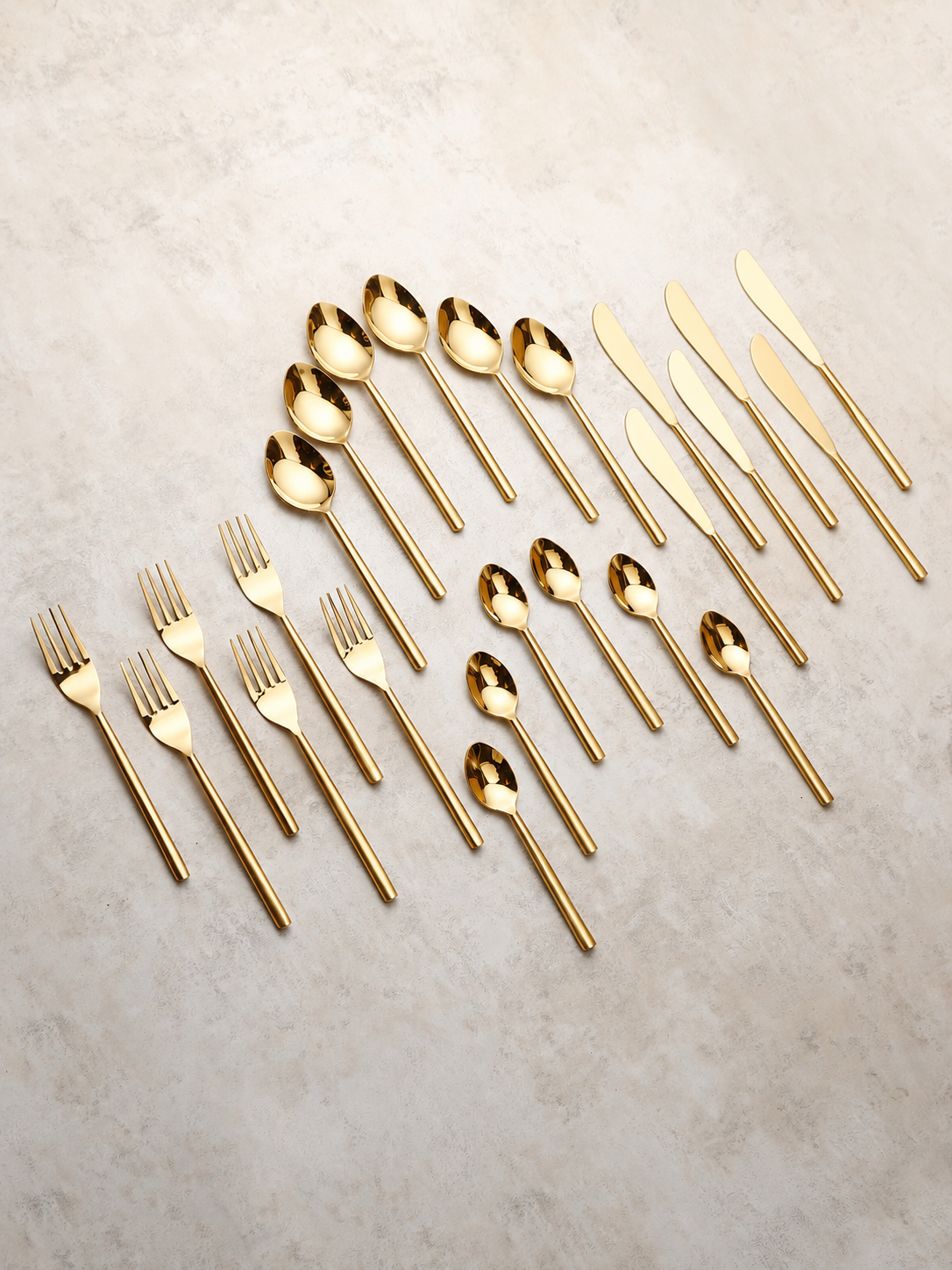 Radiant Reflections Silver & Gold Cutlery Set of 24