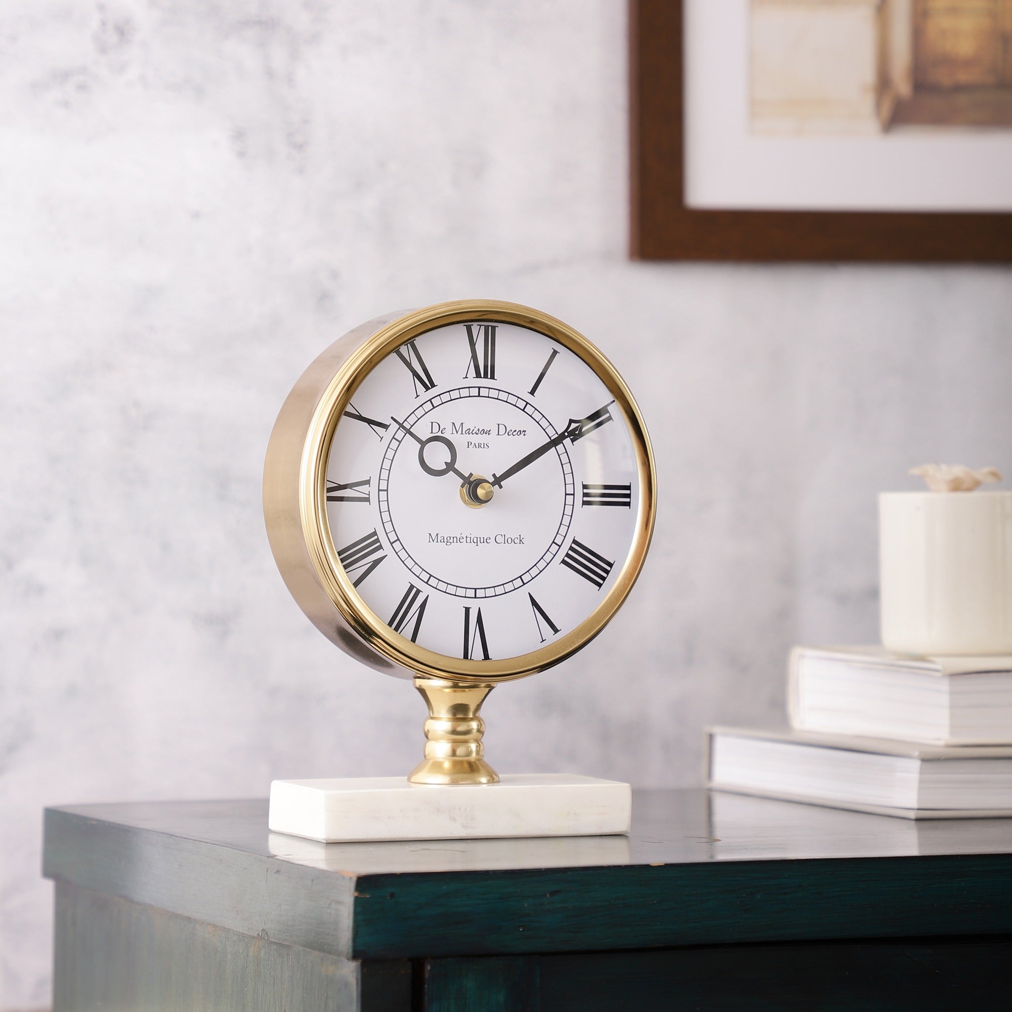 Seraphic Marble Timepiece table clock