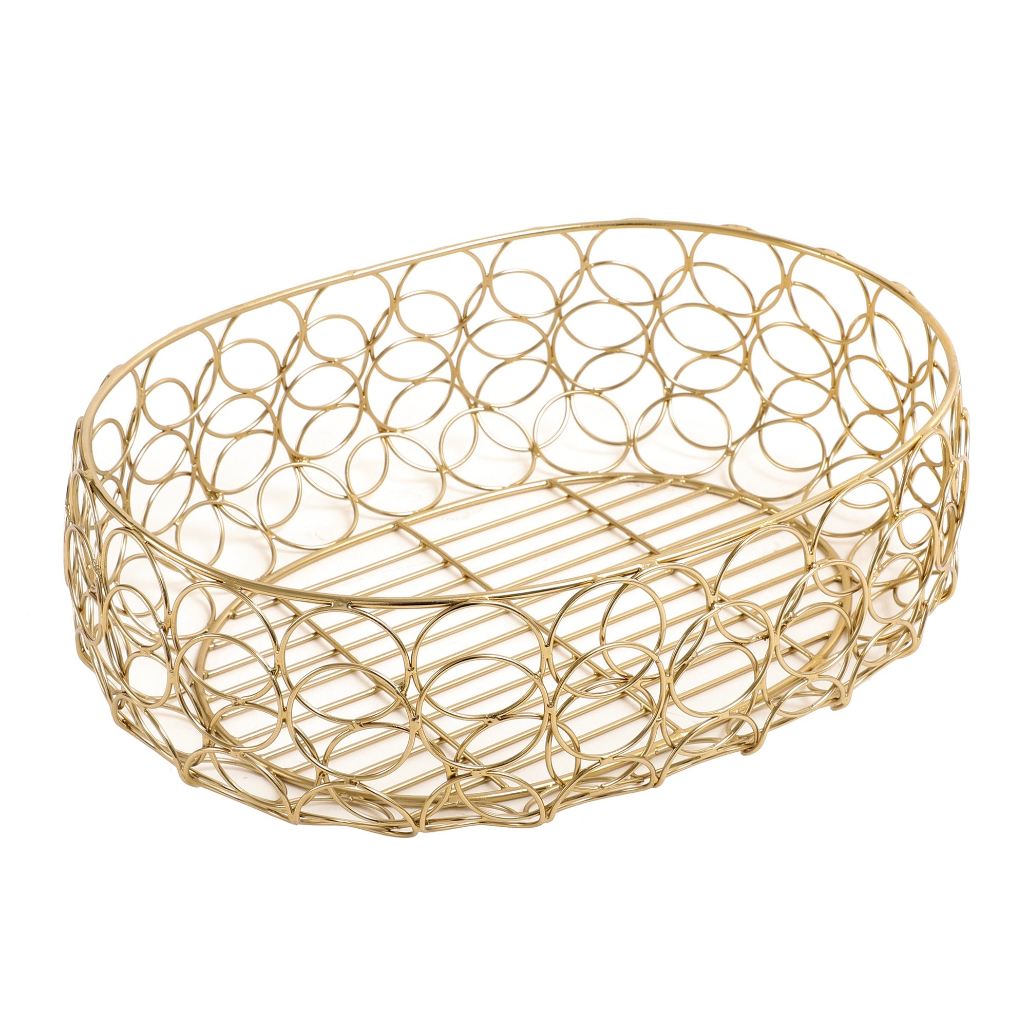 Meza Basket large size in gold