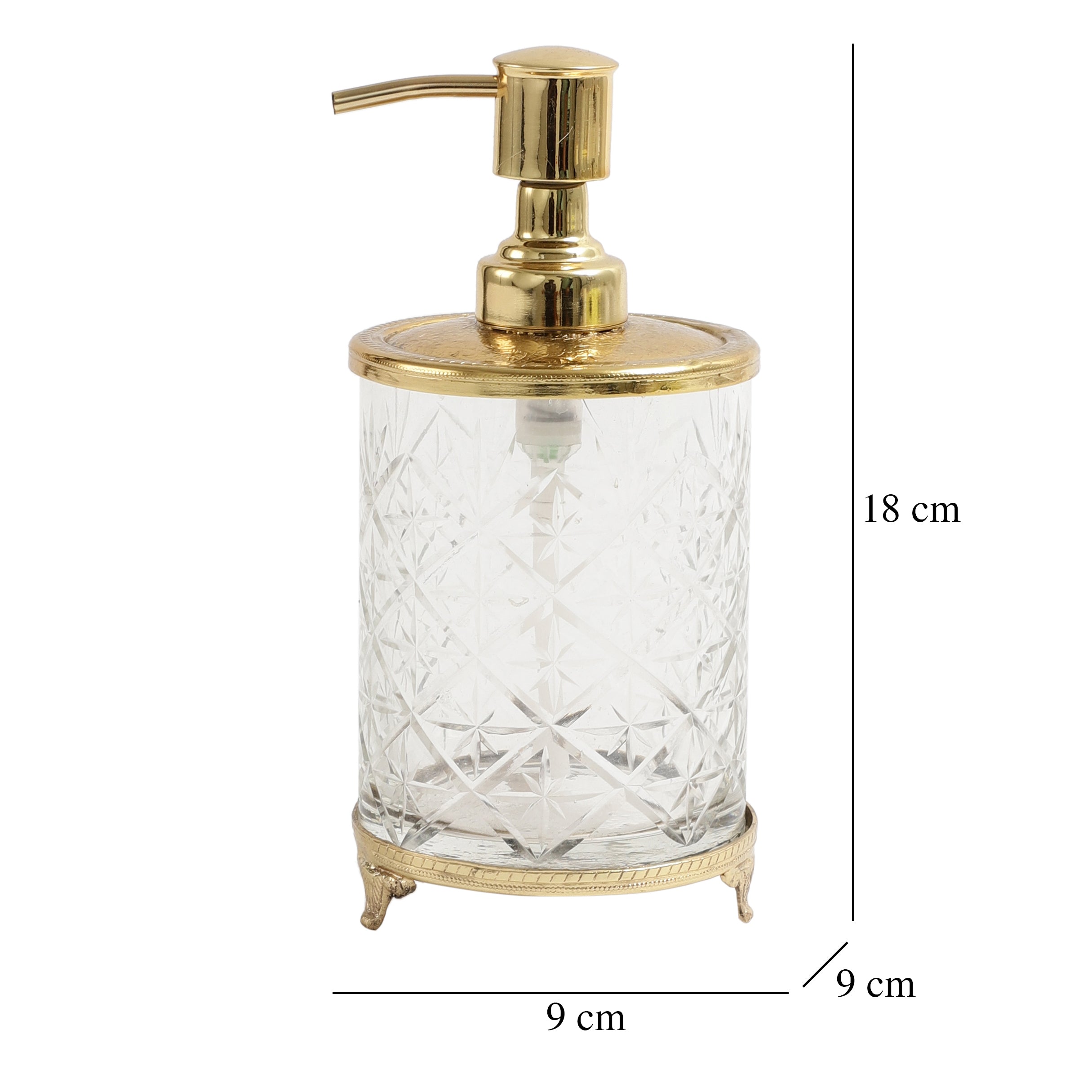 kreng Crystal Cut dispenser in Gold