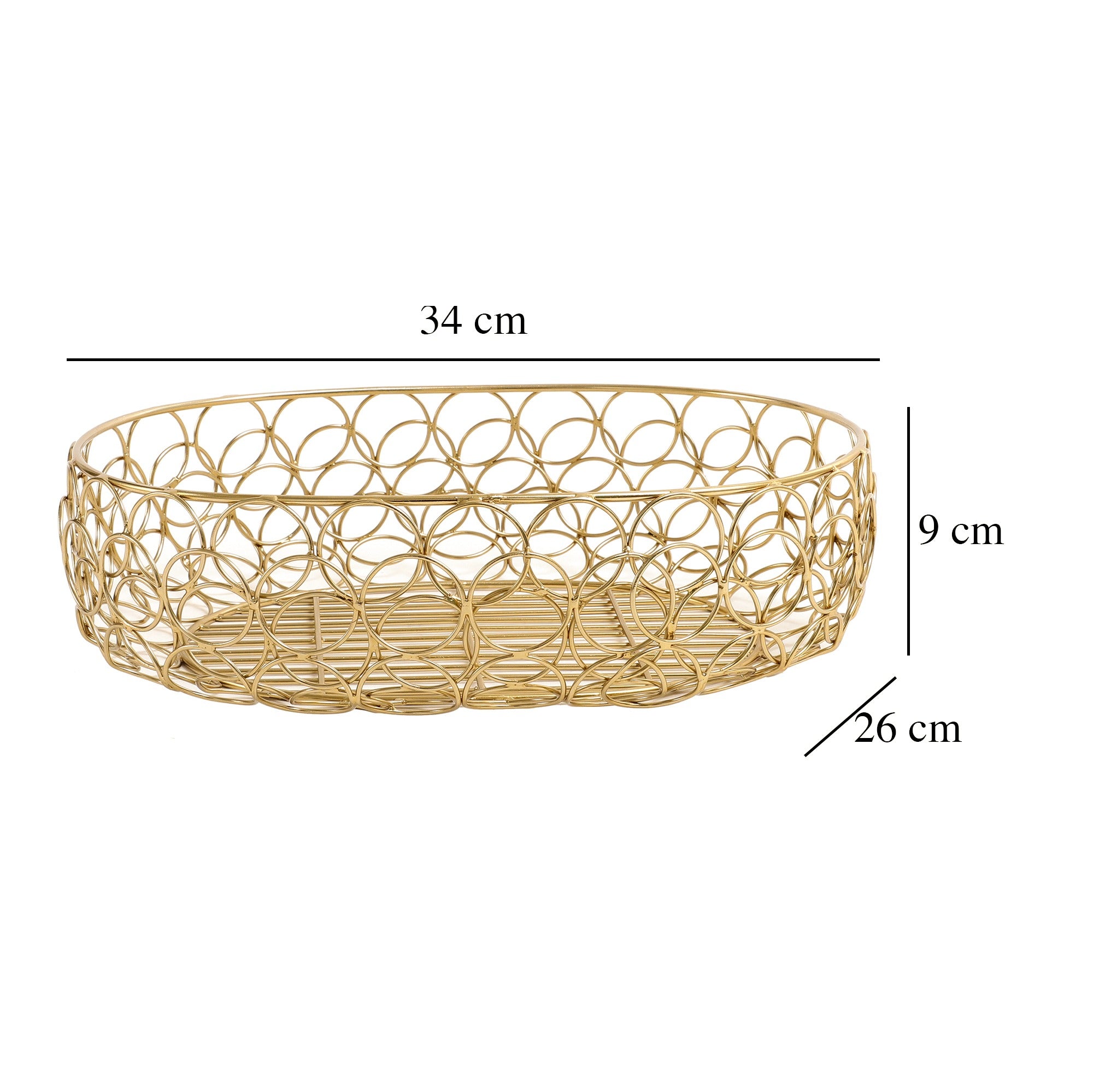 Meza Basket small size in gold