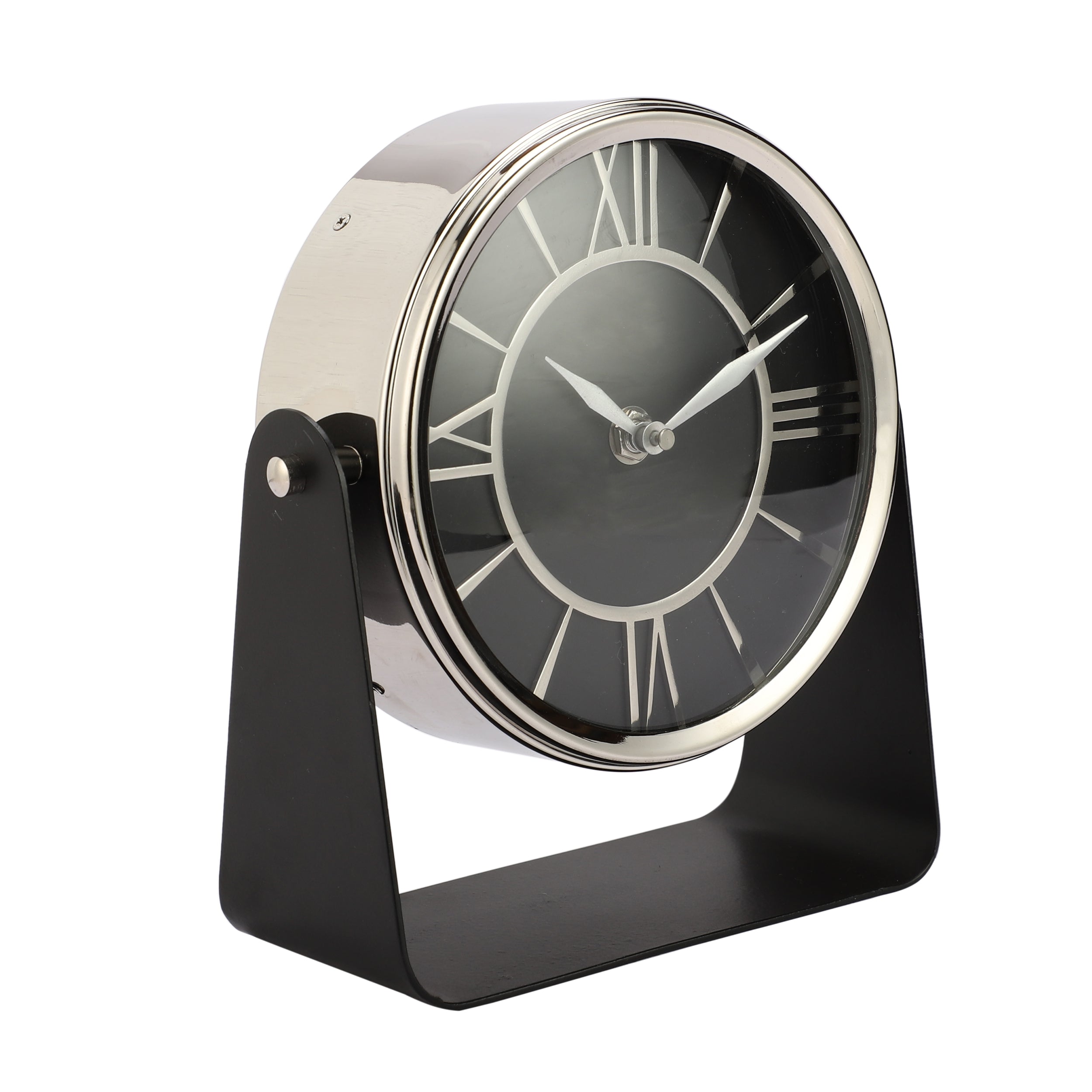 Mitsuki  silver Table Clock