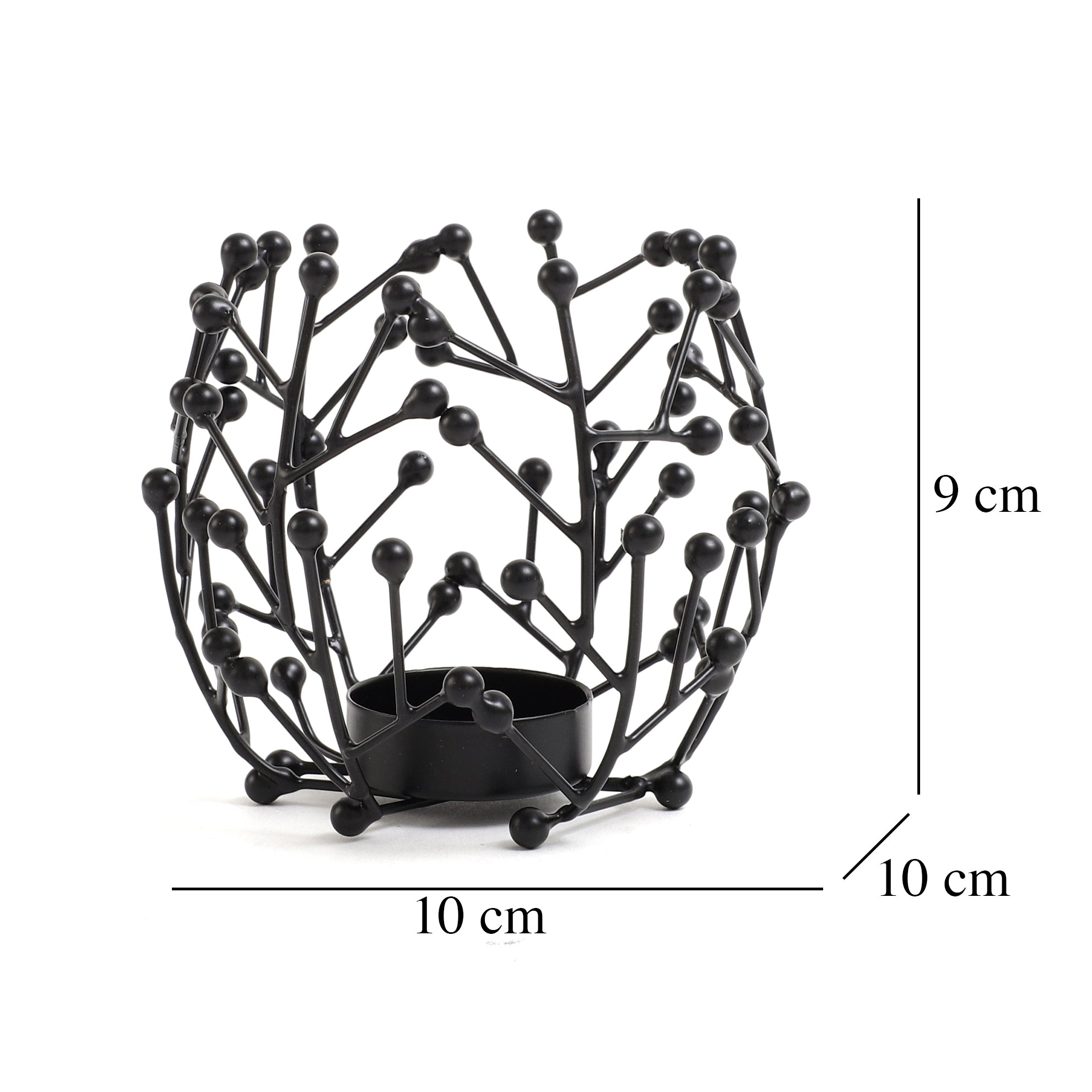 Juanita T-light Holder in Black