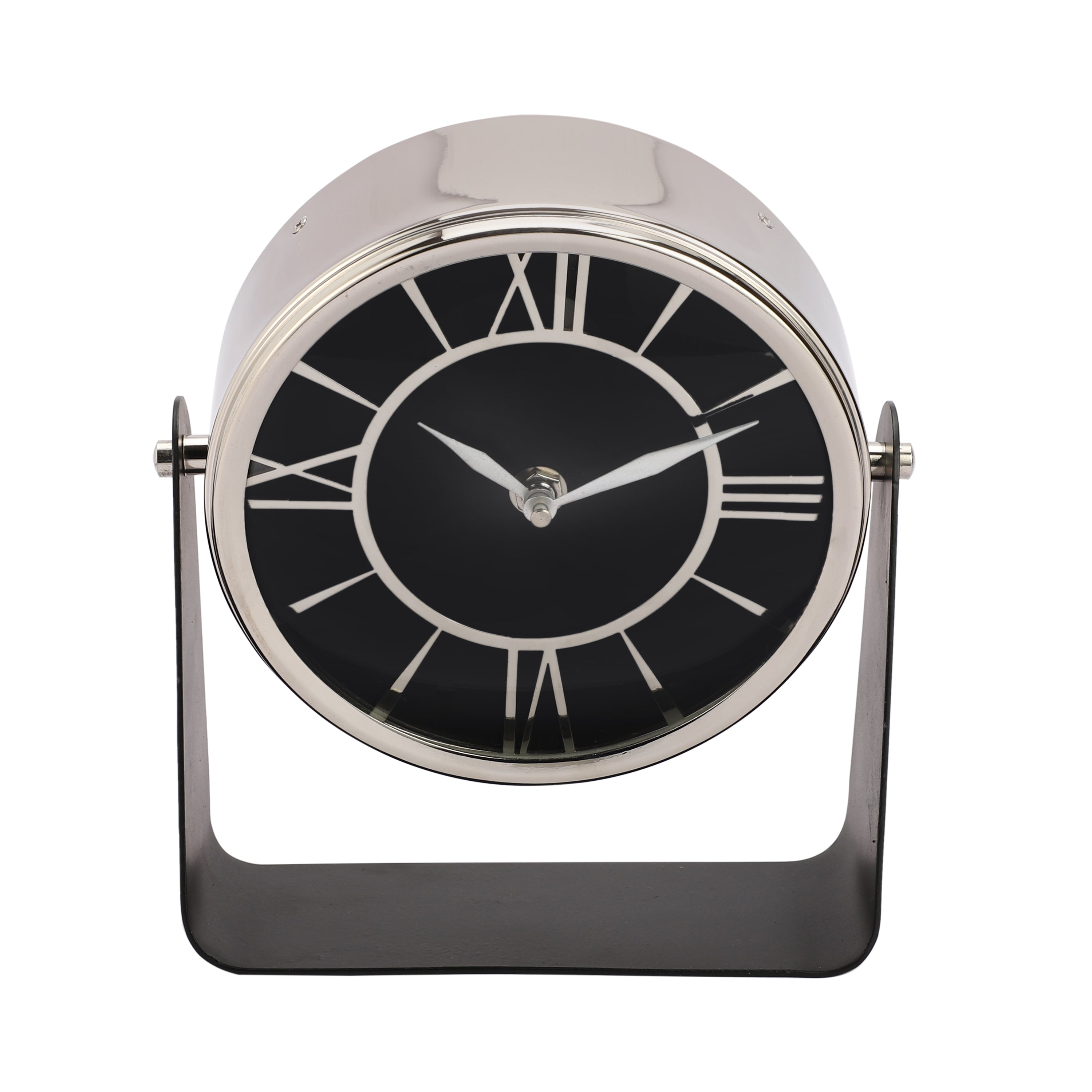 Mitsuki  silver Table Clock