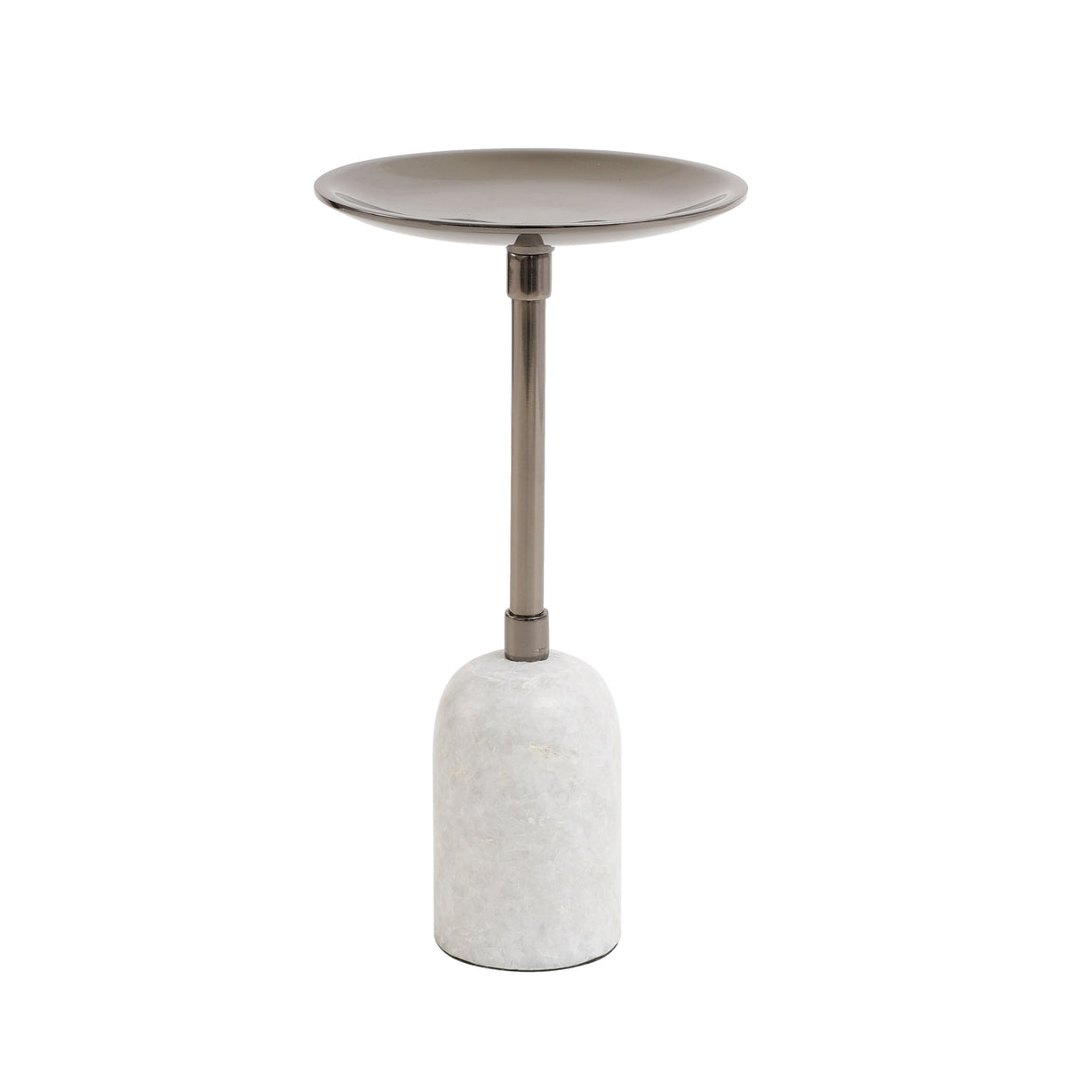 Marble Pillar Candle Medium Stand In Black