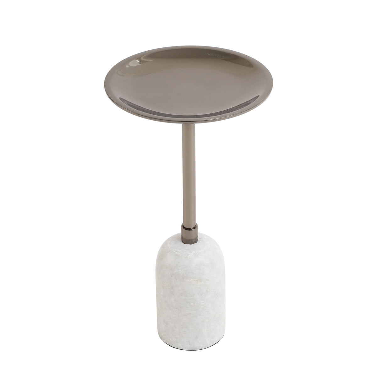 Marble Pillar Candle Medium Stand In Black
