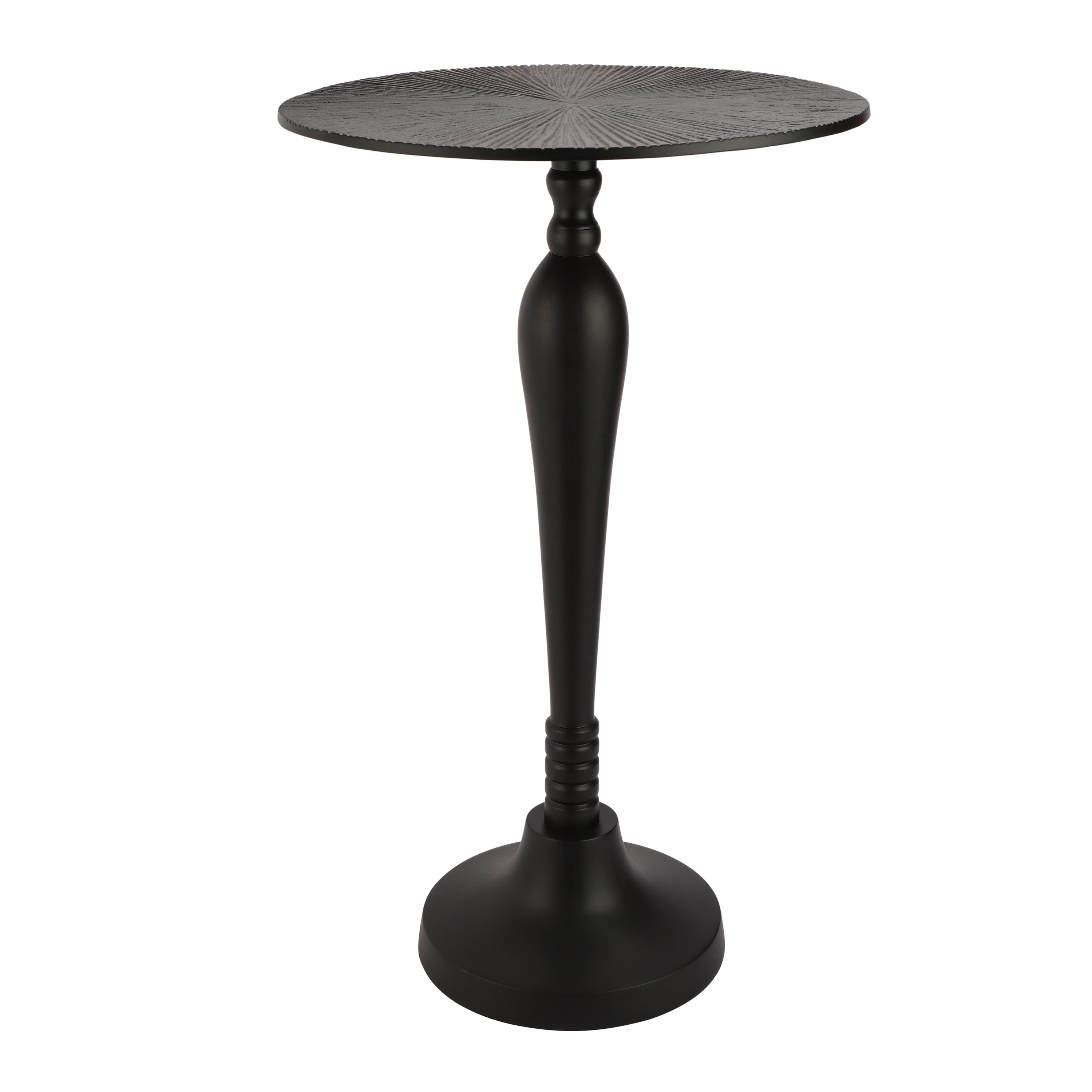 The Carla Side Table in Classical design in Raw Black Finish