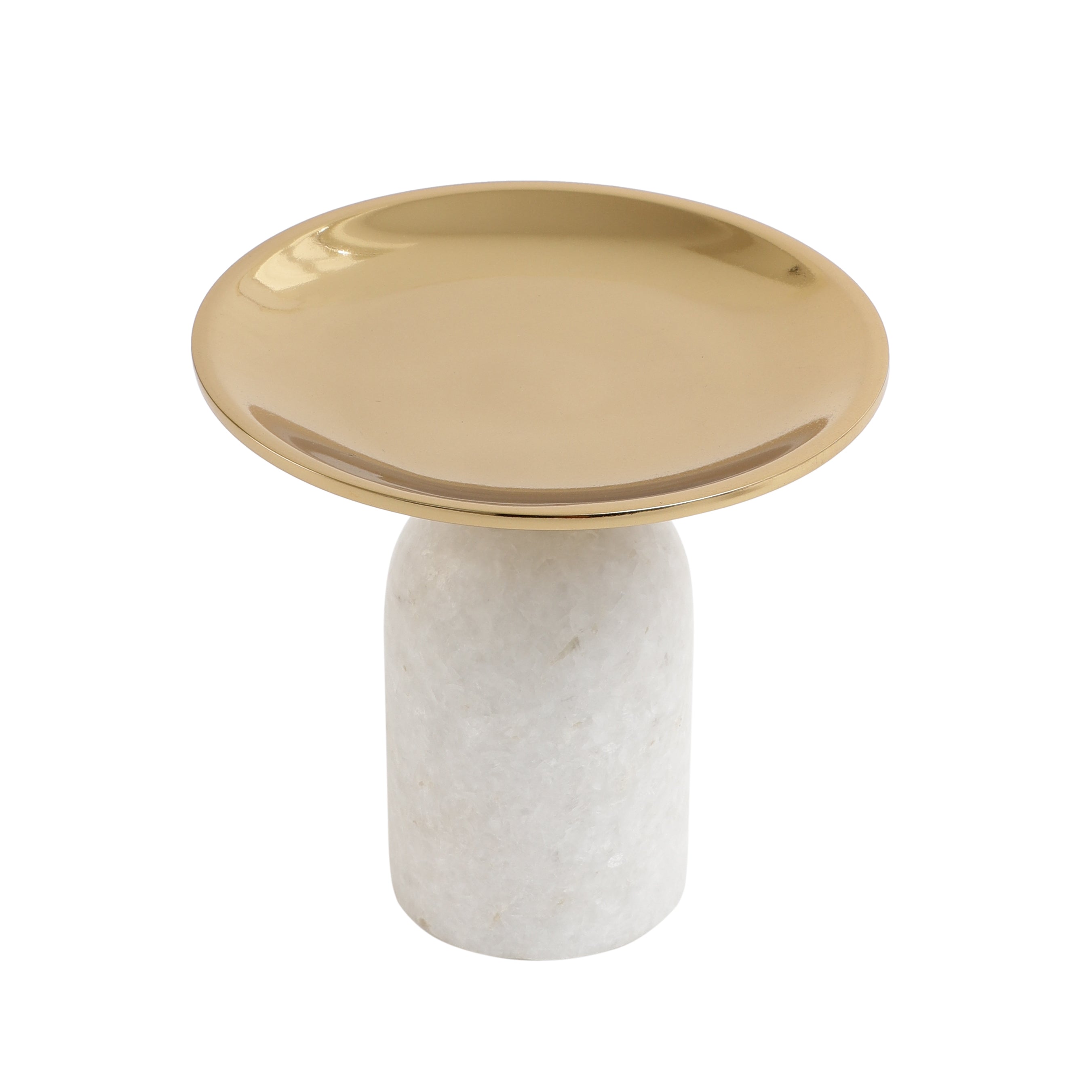 Marble Pri Pillar Candle mini stand in gold