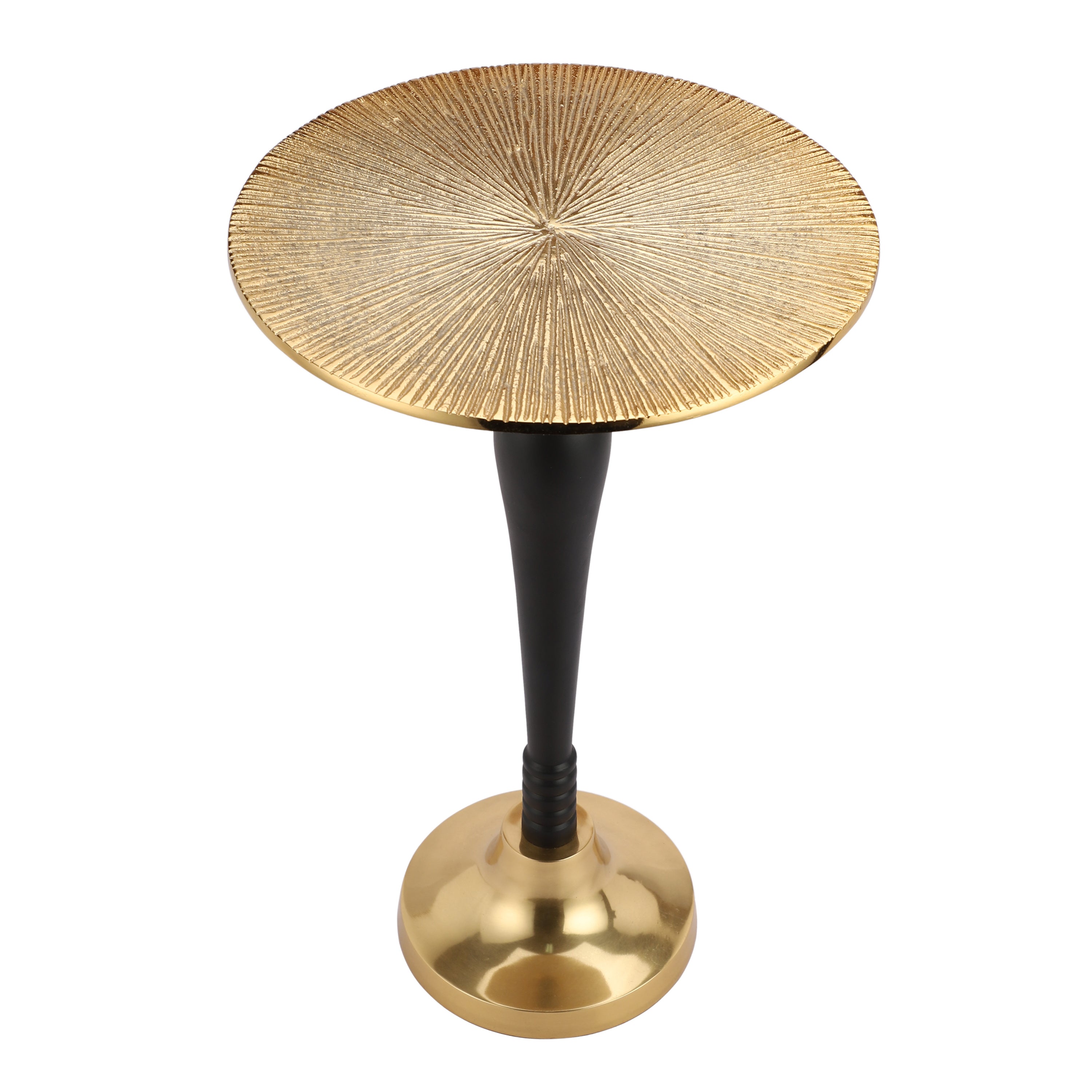 The Carla Side Table in Classical design in black & Gold Finish