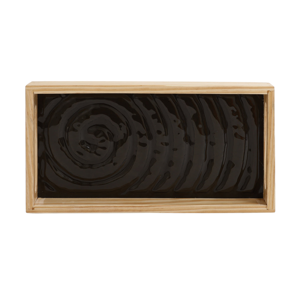 Duran Spiral Glass Tray Brown