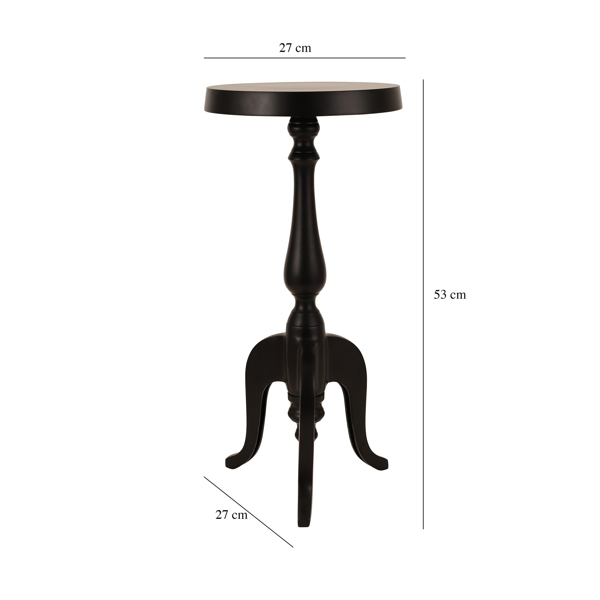 Markus Drink Side Table in Black