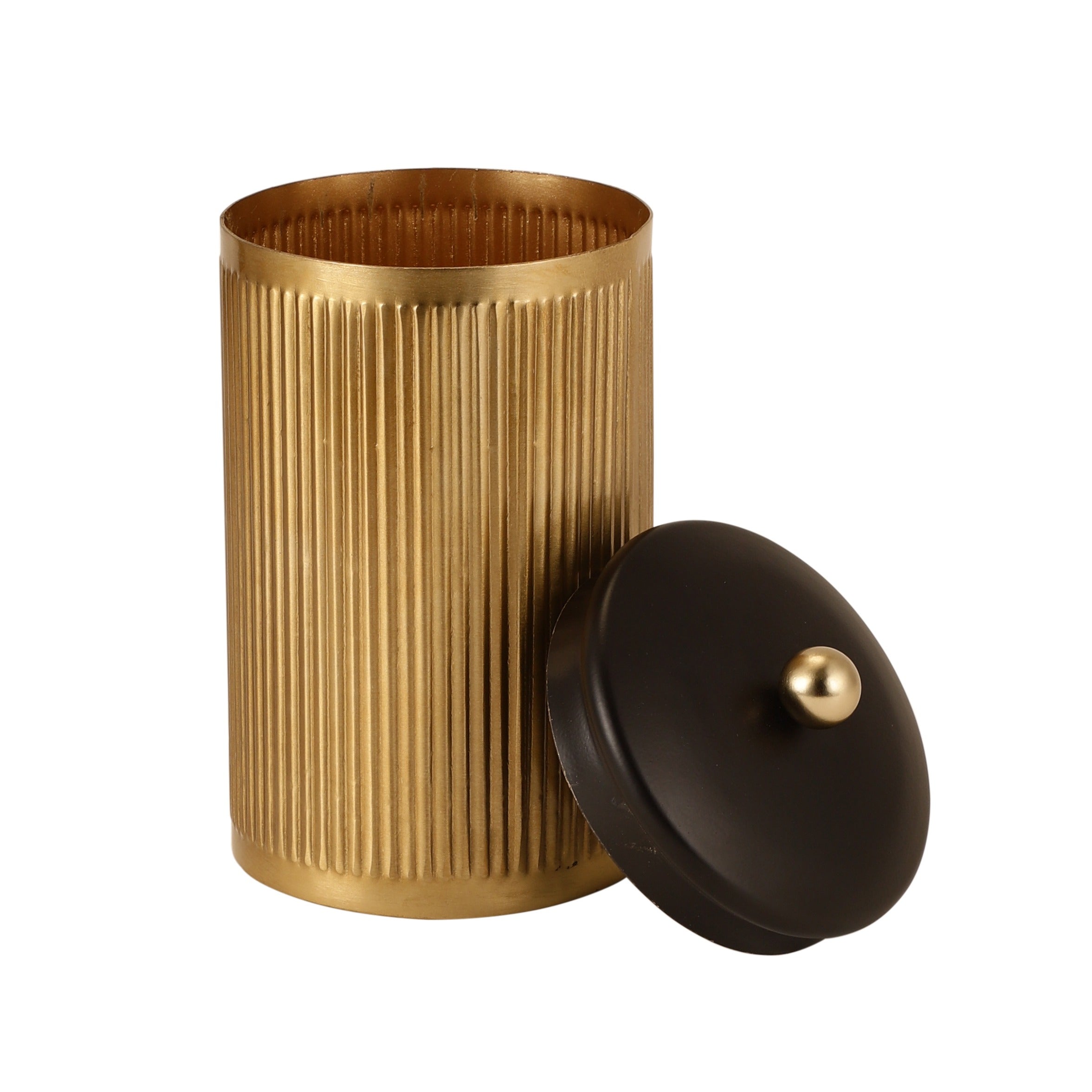 Luxora cylindrical box large in Gold