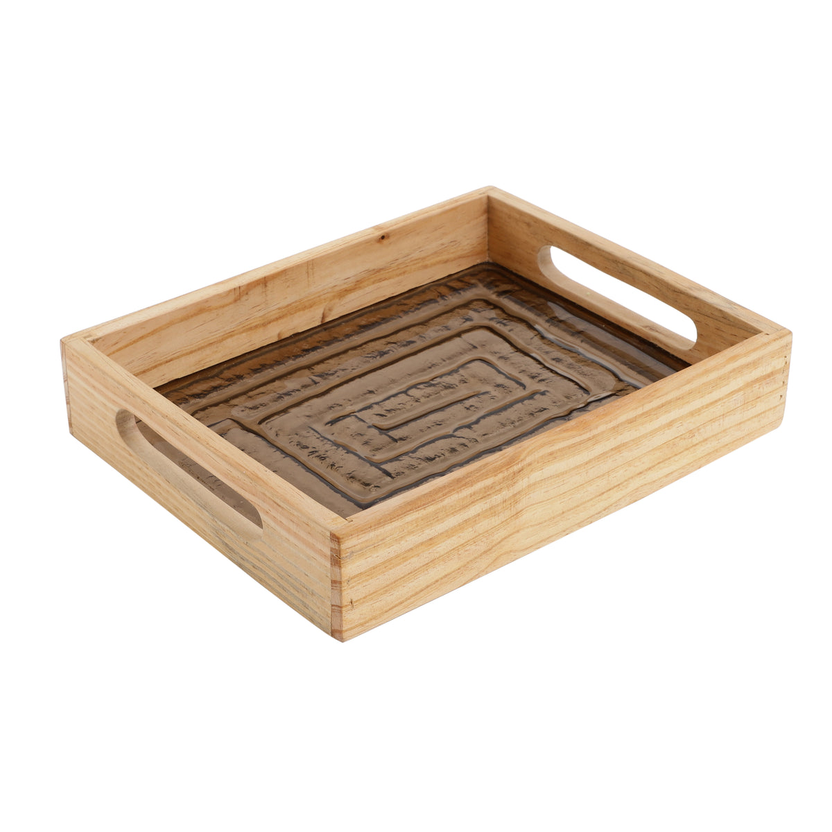Hugo Glass Tray Brown