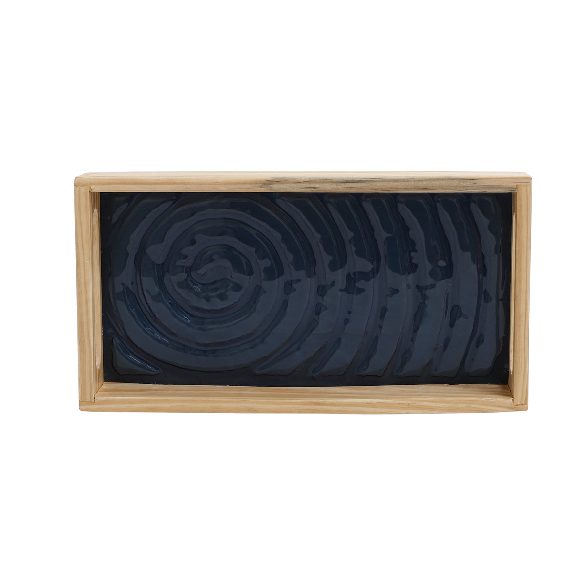Duran Spiral Glass Tray in Blue