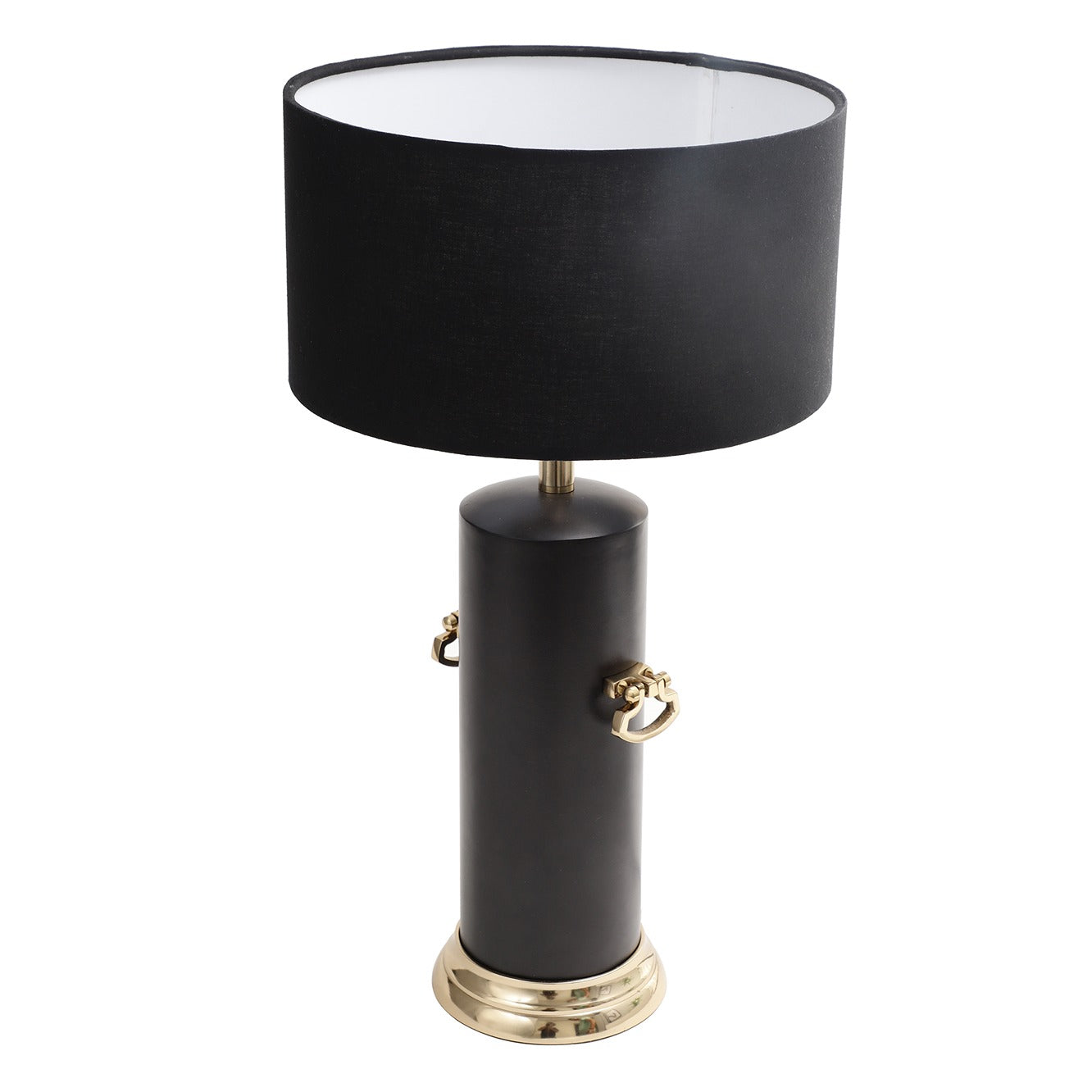 Zenith'S handle table lamp in black