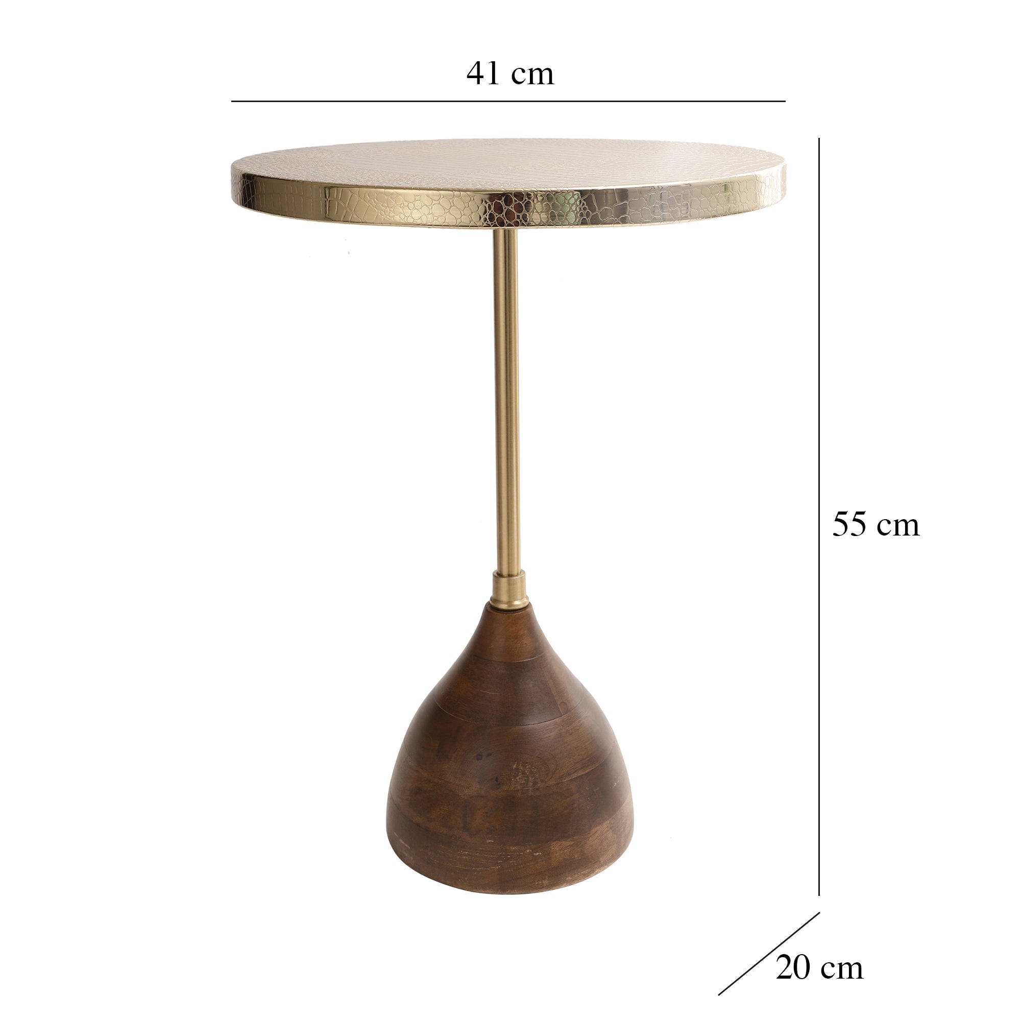 Viotto Croc Pattern Side Table Gold