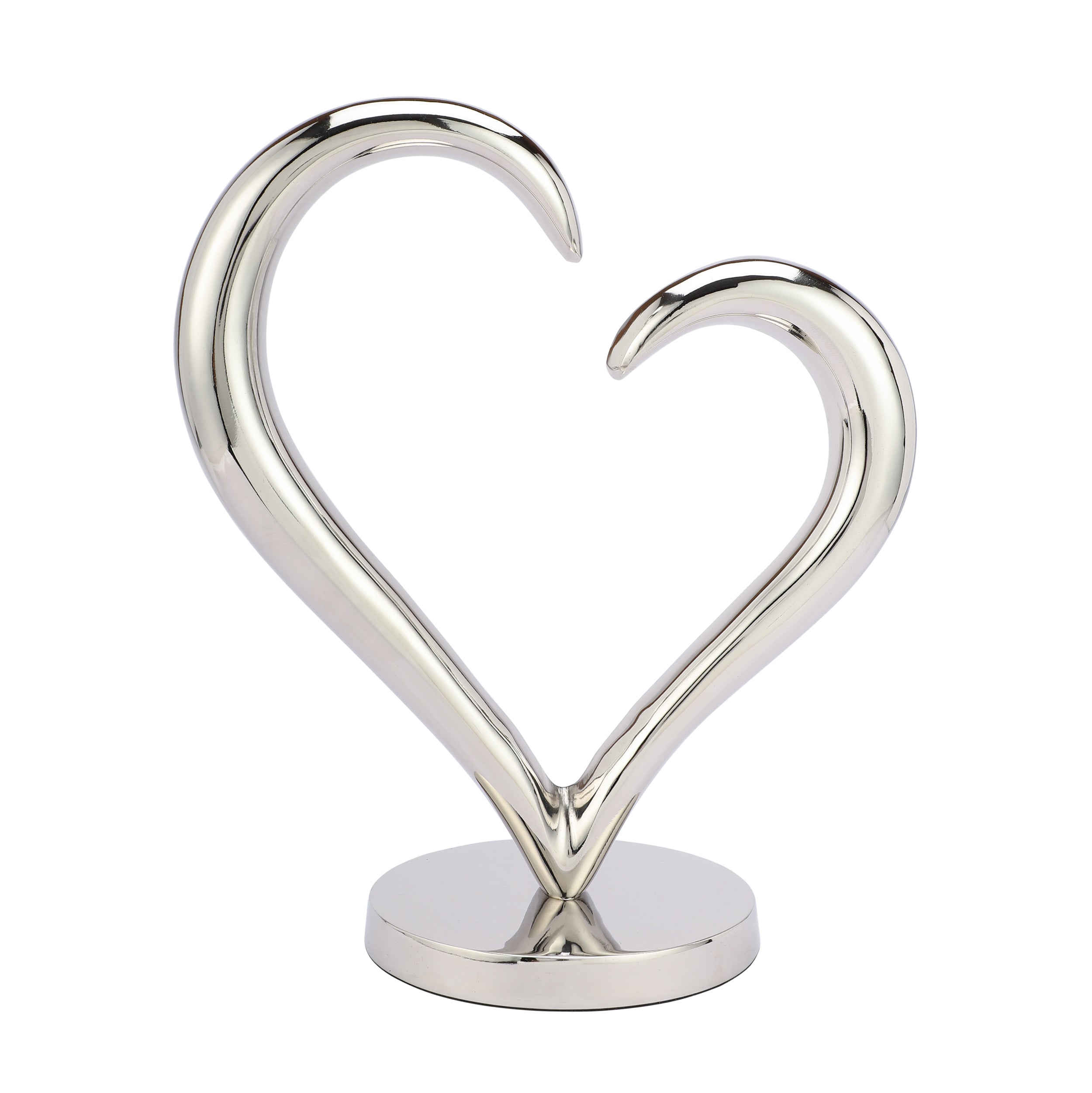 Silver Heart Sculpture