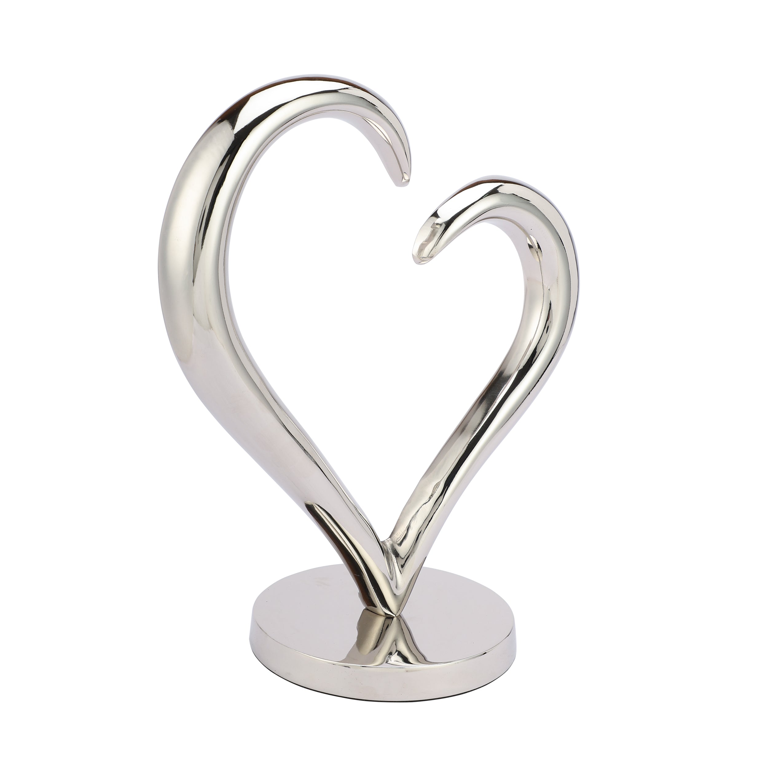 Silver Heart Sculpture