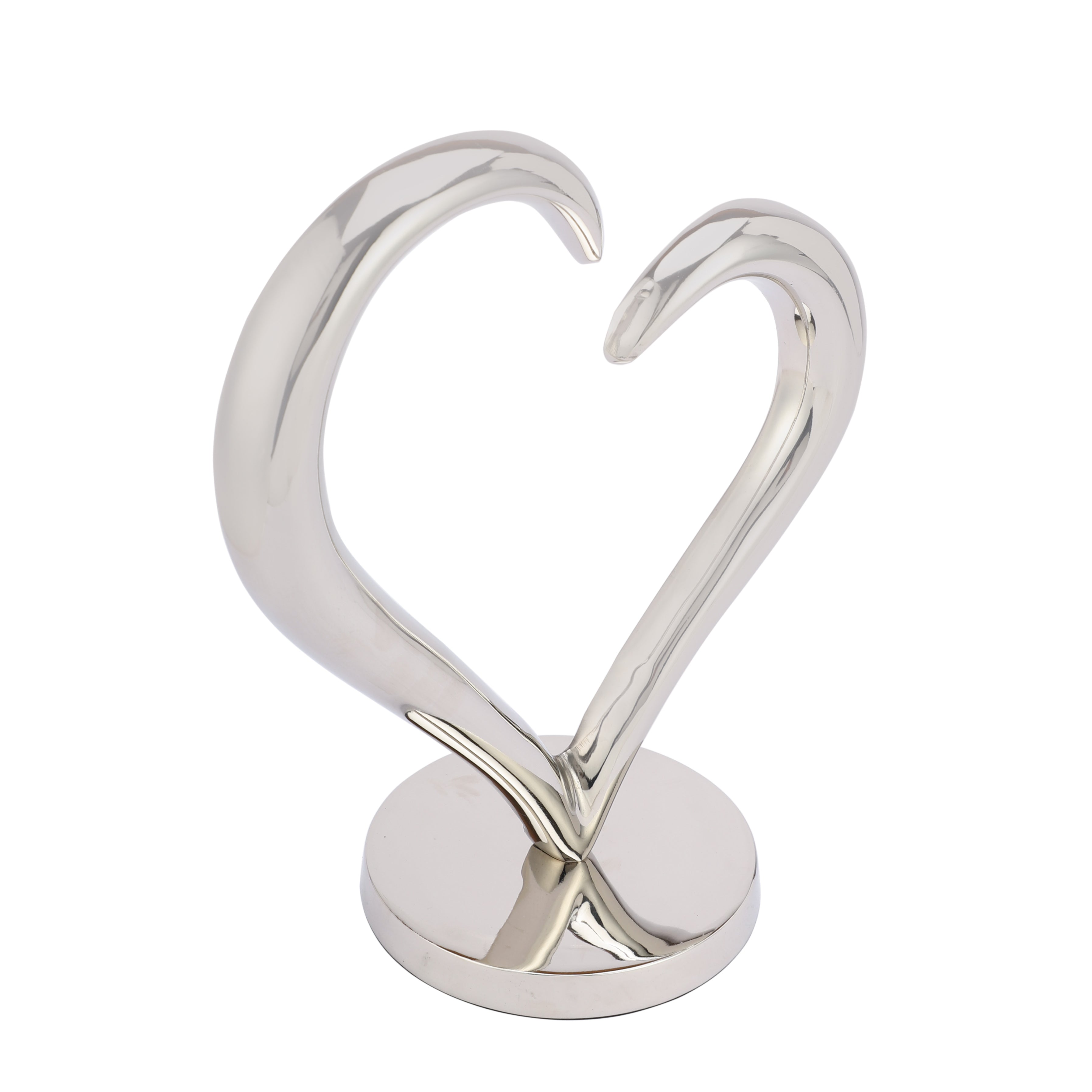 Silver Heart Sculpture
