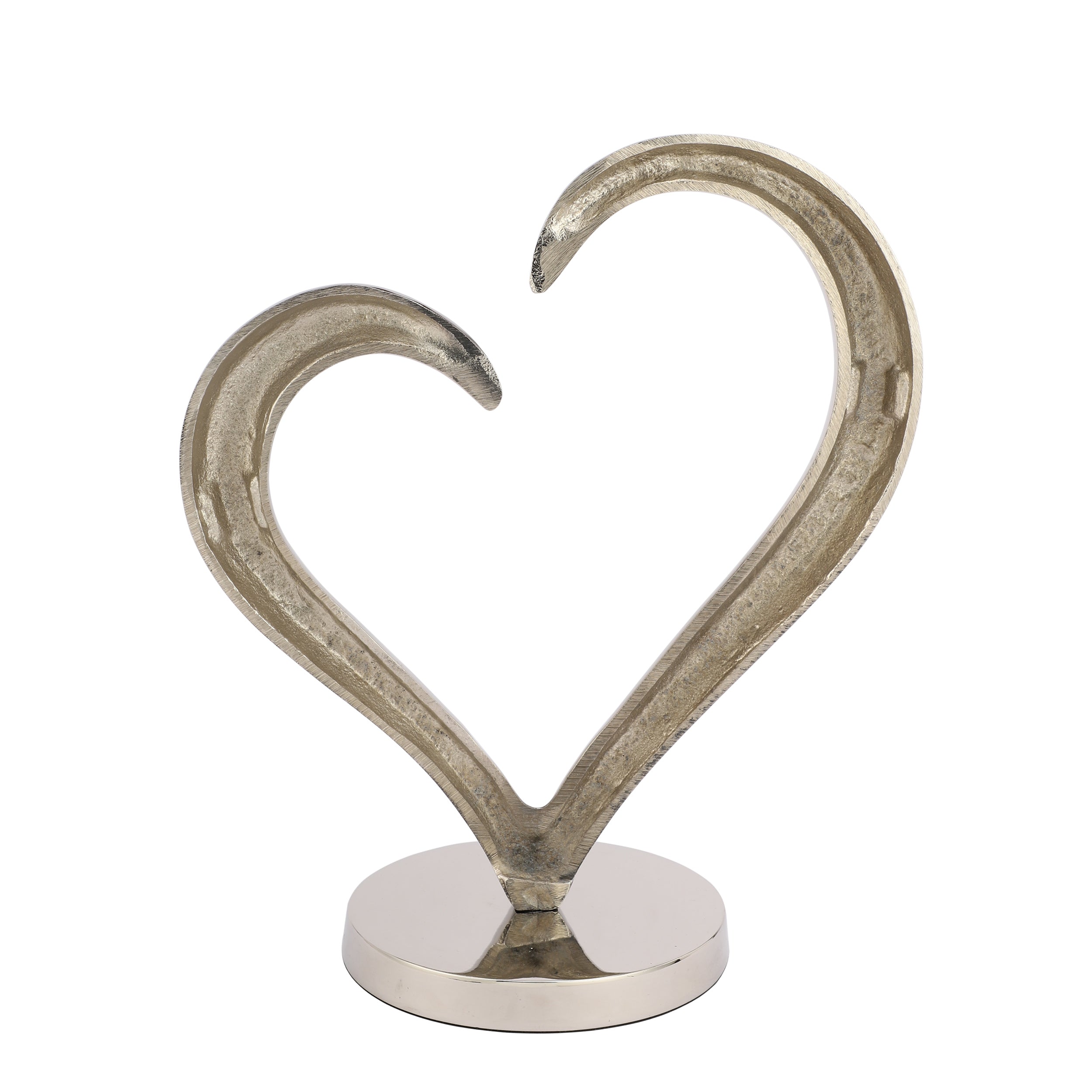 Silver Heart Sculpture