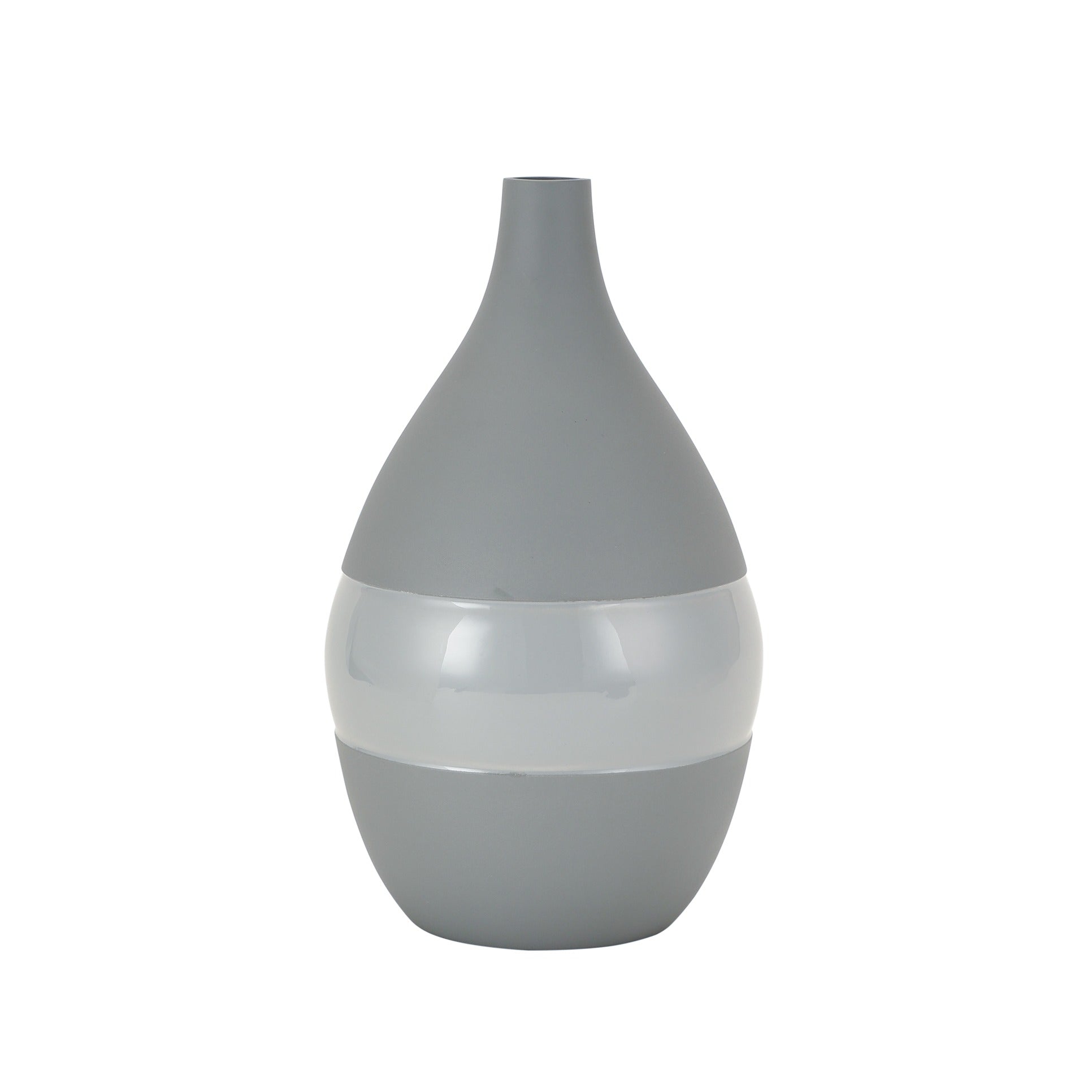 Vesera Grey Enamel Vase