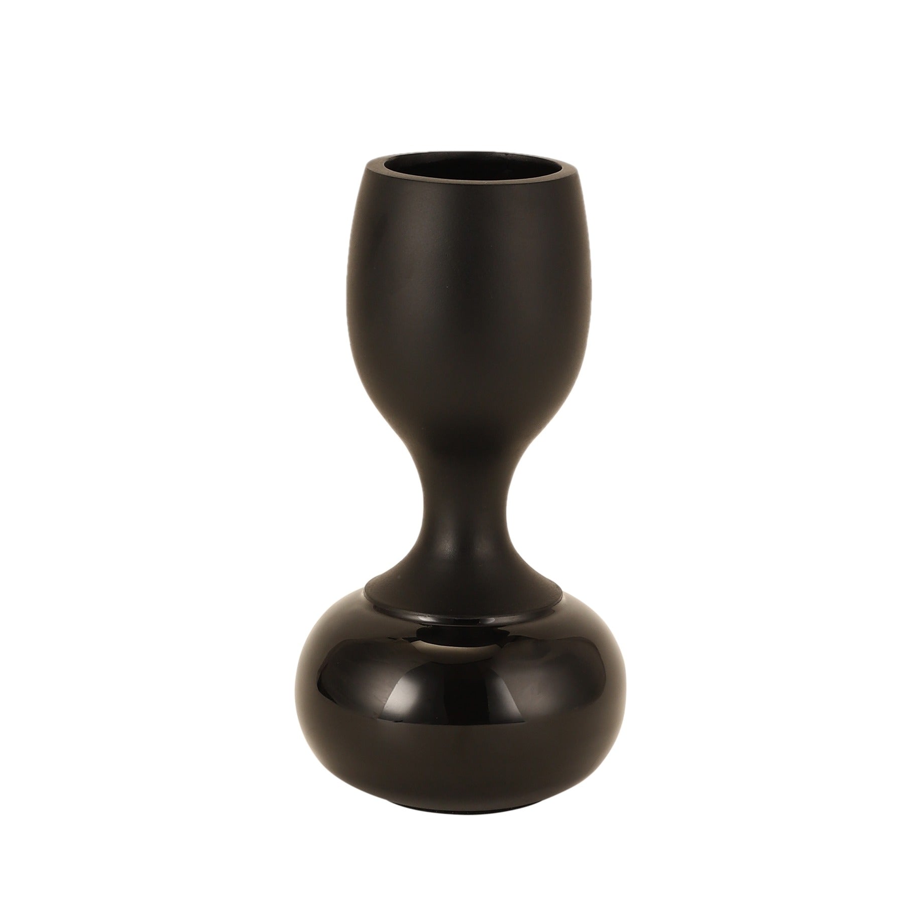 Chalice Black Enamel Vase