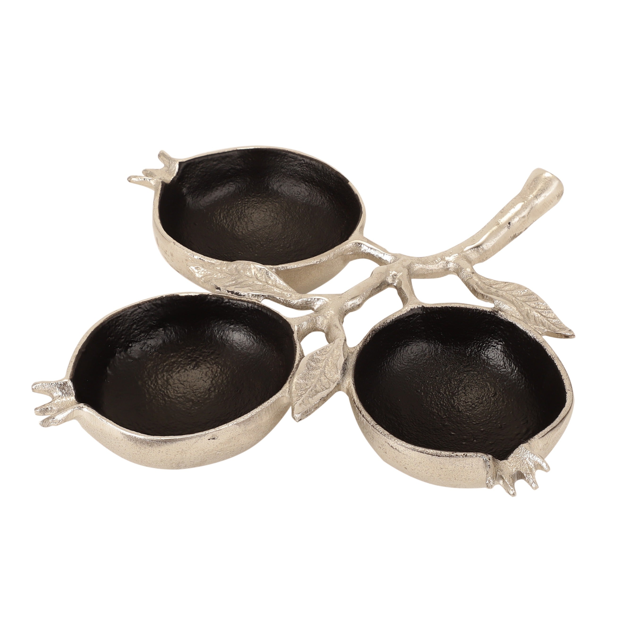 Pomegranate Metal three Leaf Platter