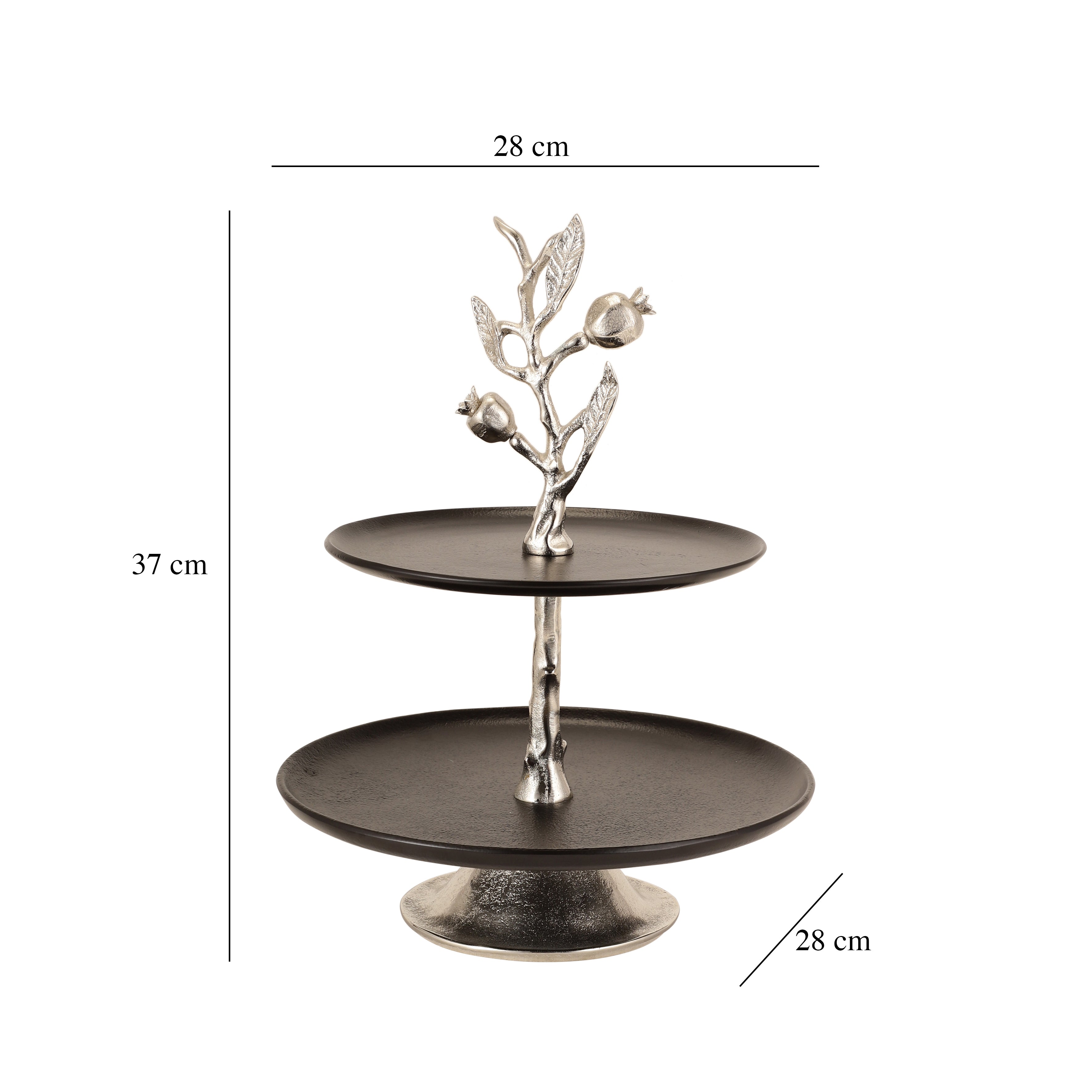 Pomegranate Metal Two layer cake stand