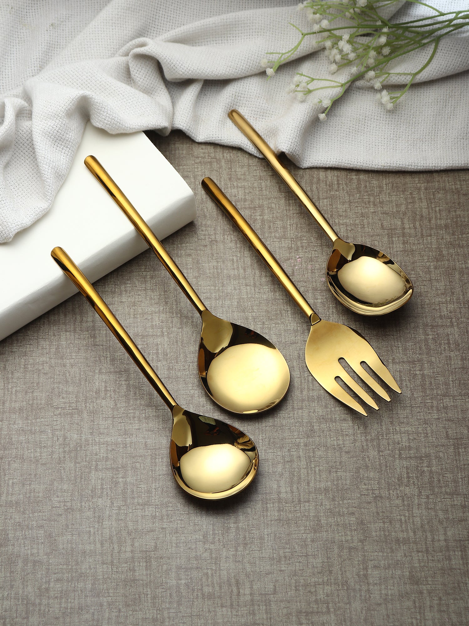 Ava Luxe Gold Serving Set