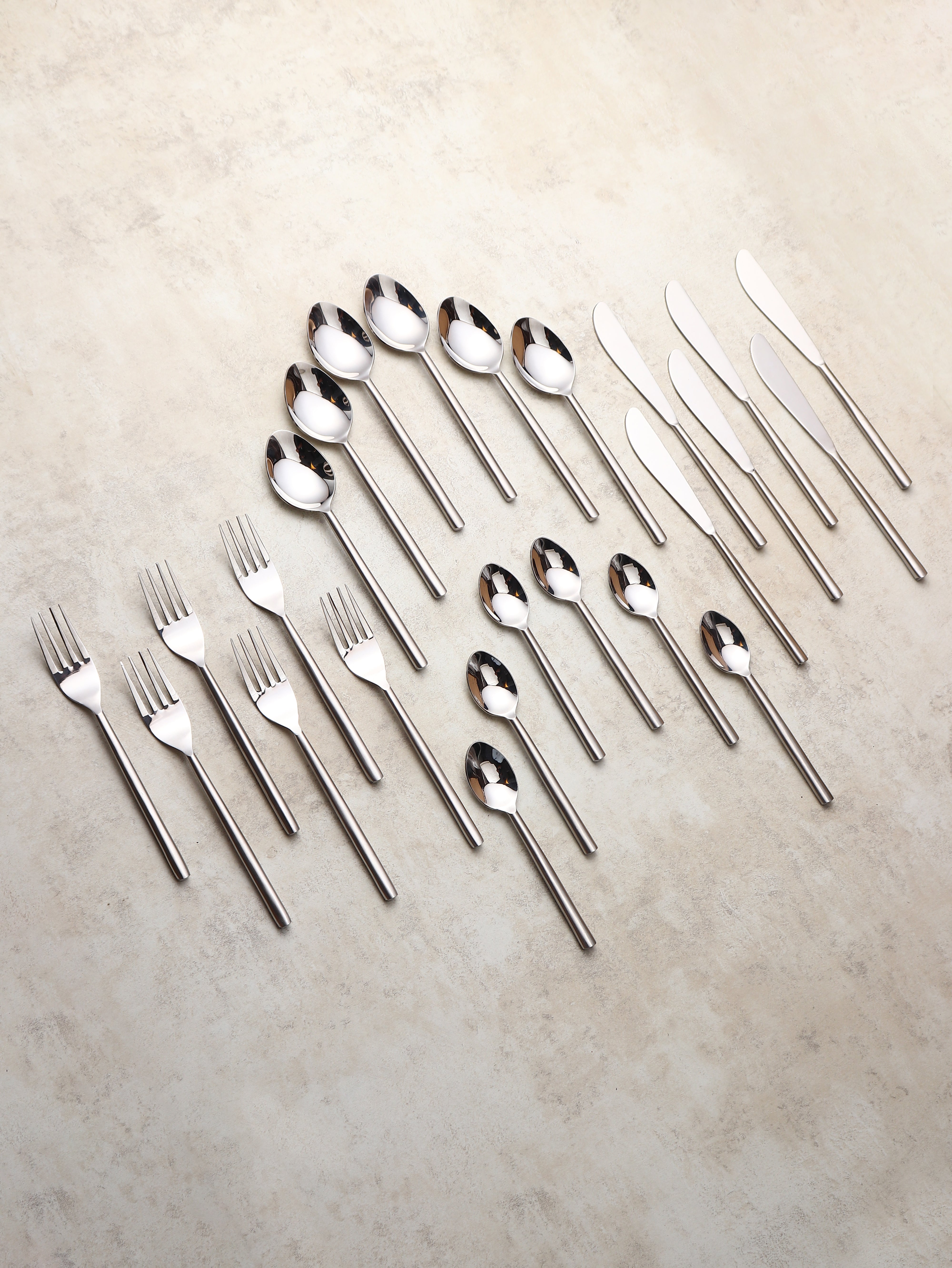 Radiant Reflections Silver & Gold Cutlery Set of 24