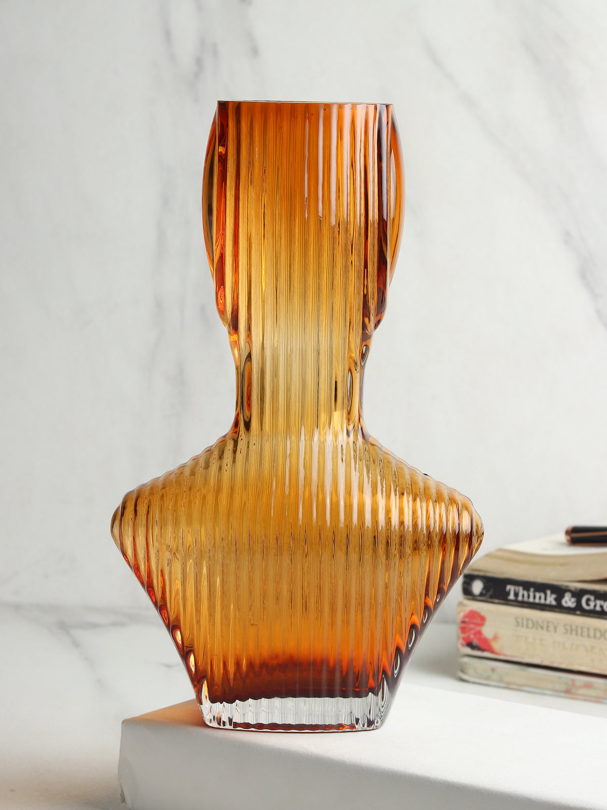 Apollo Amber Glass Vase
