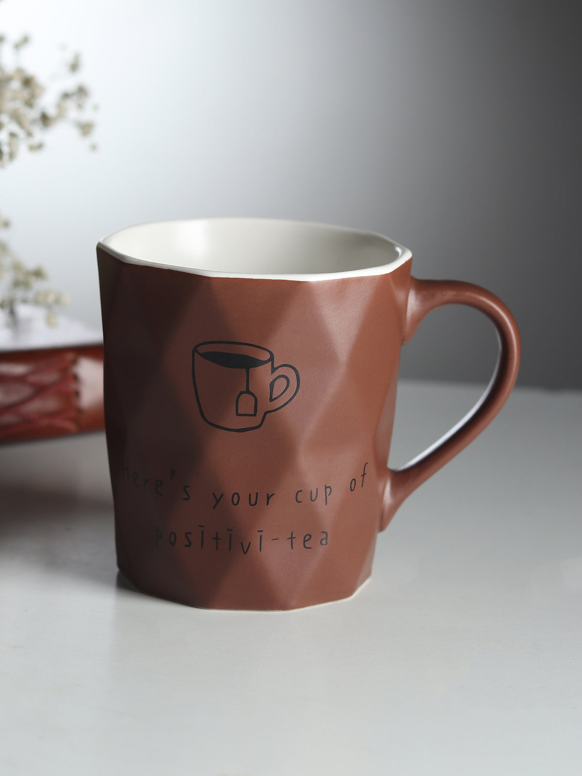 Positive-Tea Grey ceramic cup