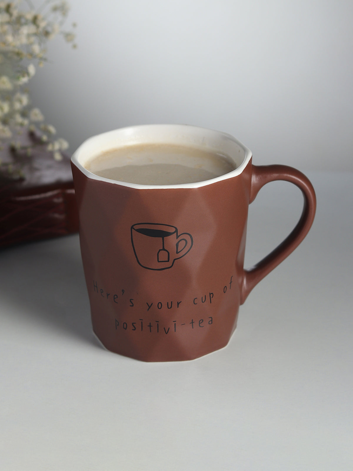 Positive-Tea Grey ceramic cup