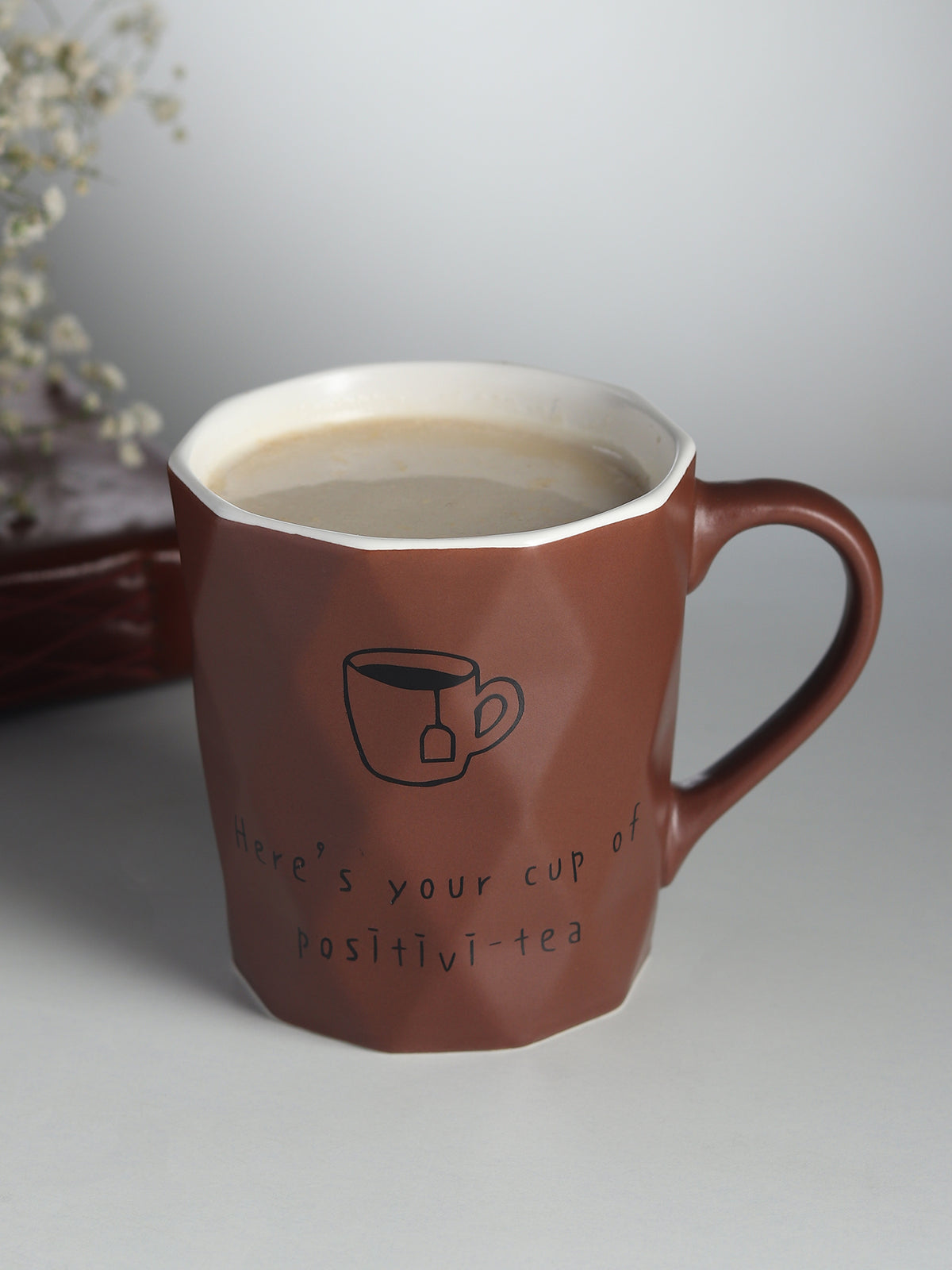 Positive-Tea Grey ceramic cup