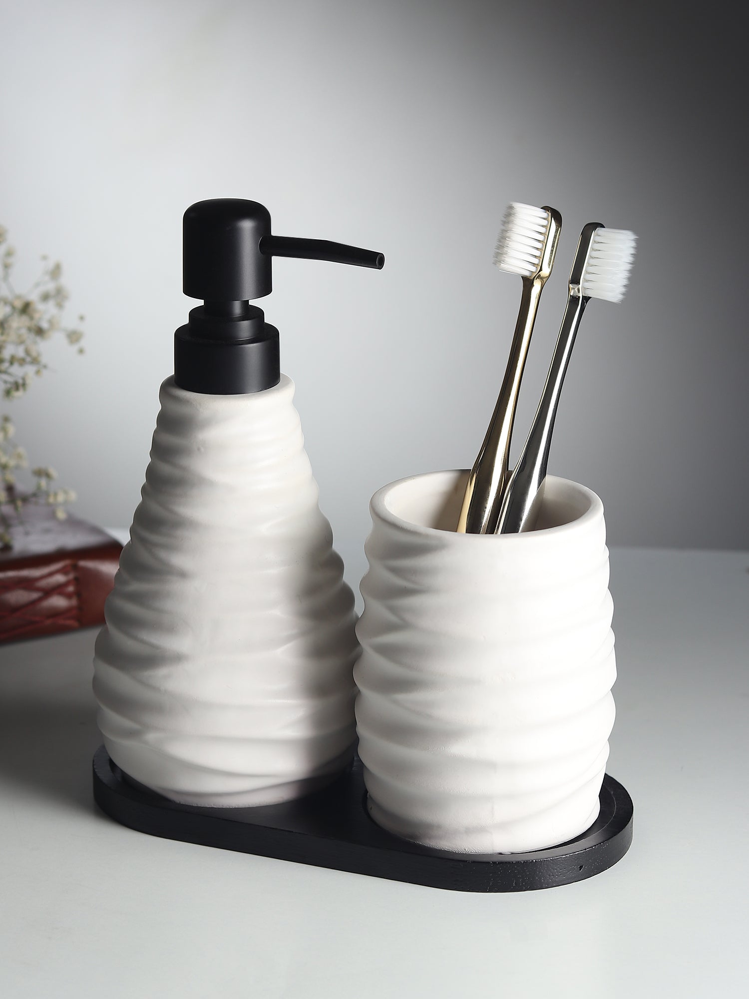 Drift Bathroom Set of 3 Black